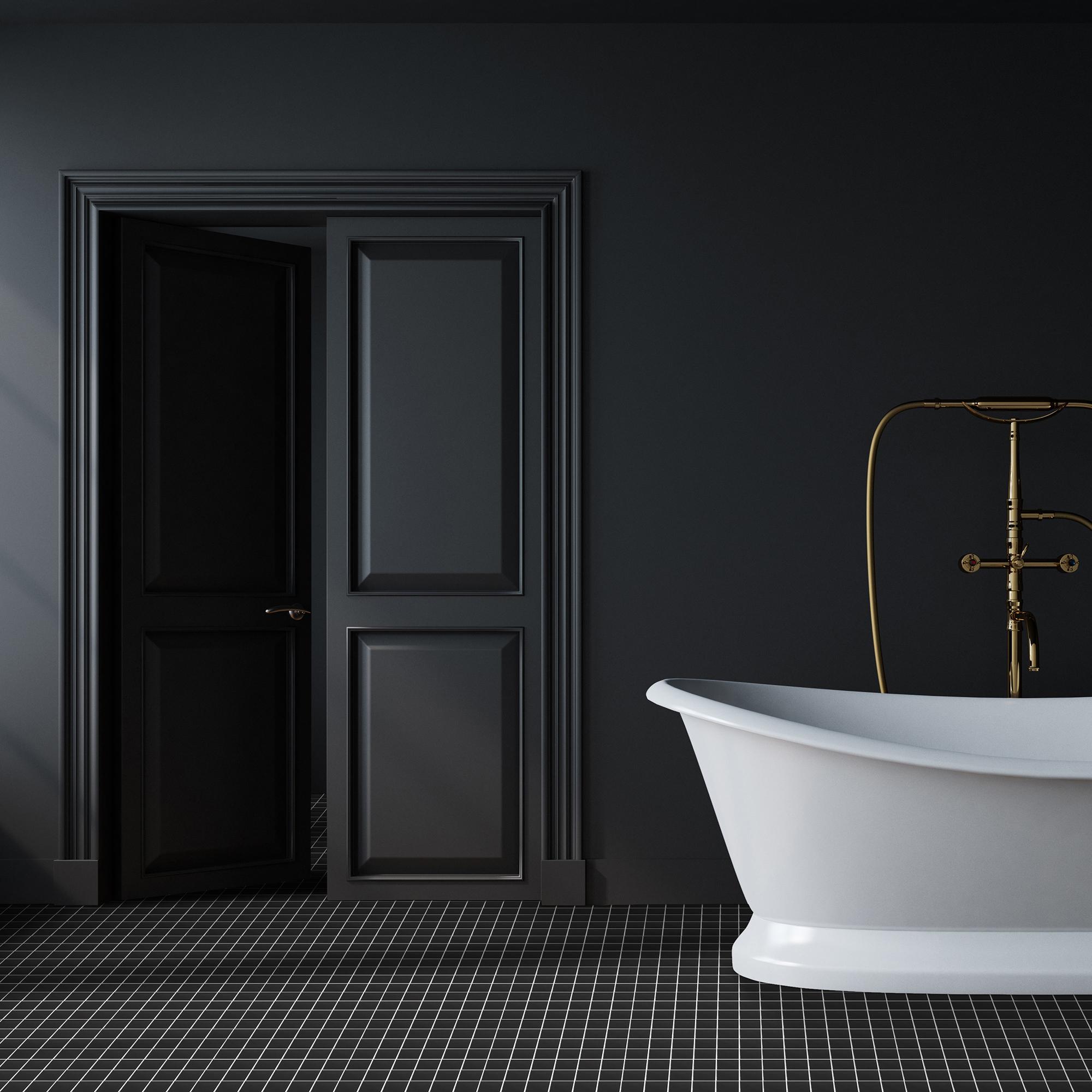 Klinkermosaik Arredo Titan Svart Blank 5x5 cm