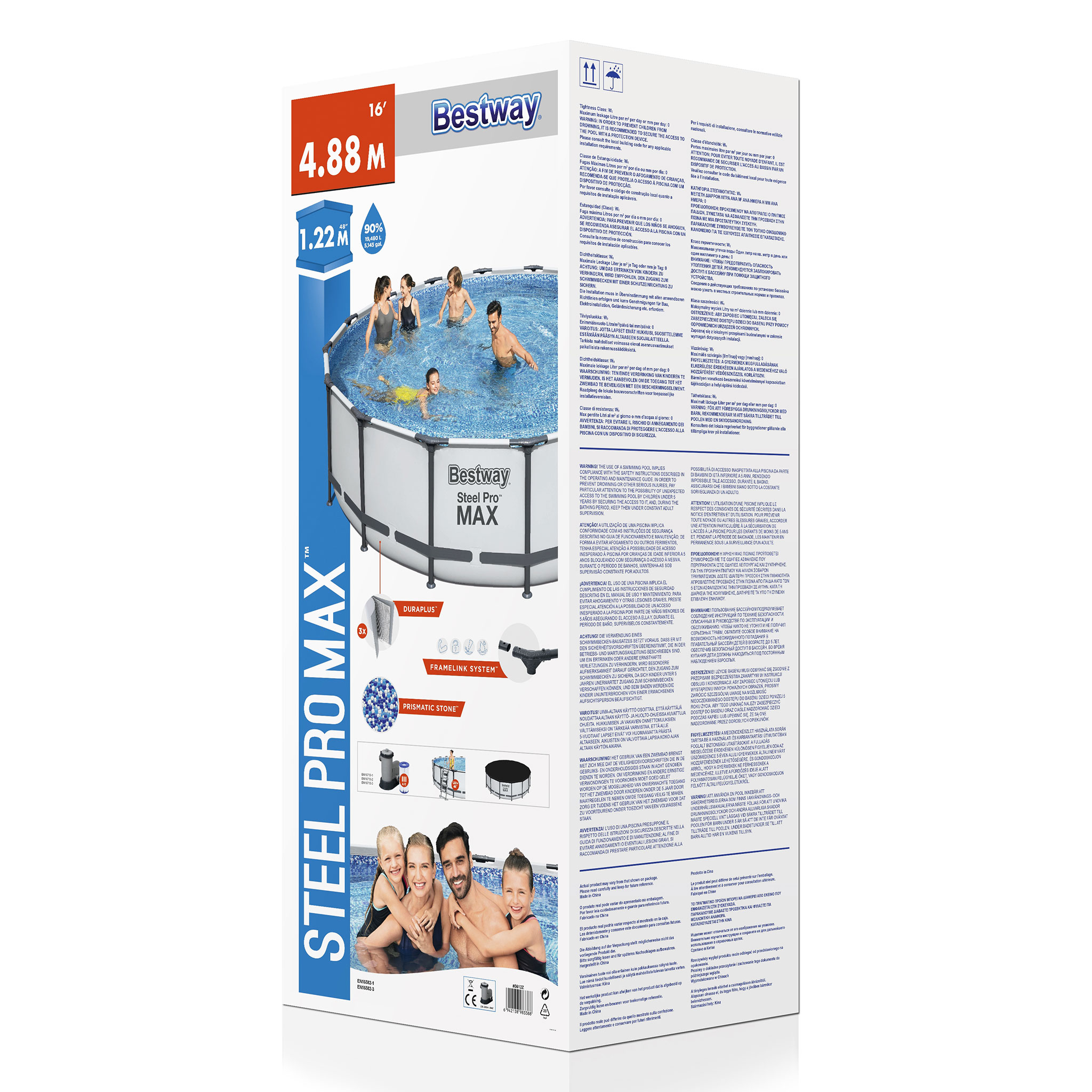 Poolpaket Bestway Steel Pro Max Ø4,88M