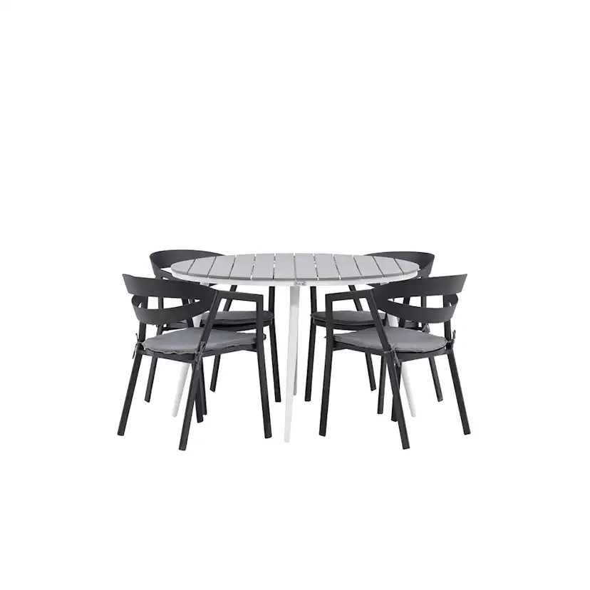 Matgrupp Venture Home Break Ø120 cm Rund Trädgårdsgrupp med 4 Stolar