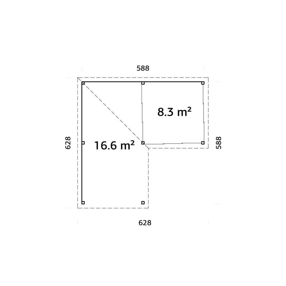 Uterum Palmako Lenna 24,9 m2 Set 412 Slide