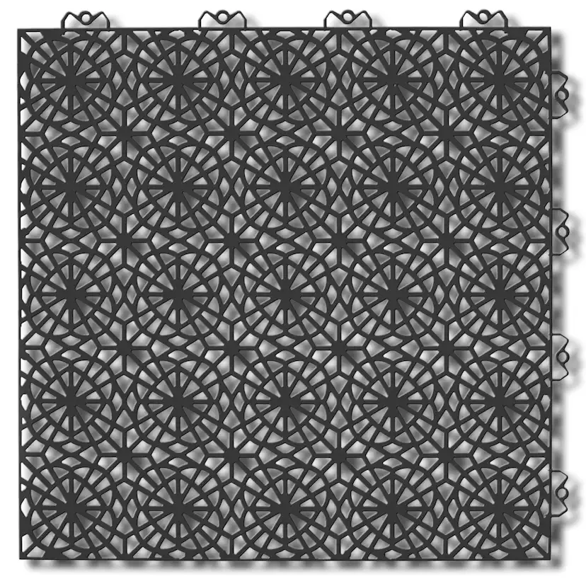 Golvplatta Bergo XL Graphite Grey Golvtrall i Plast