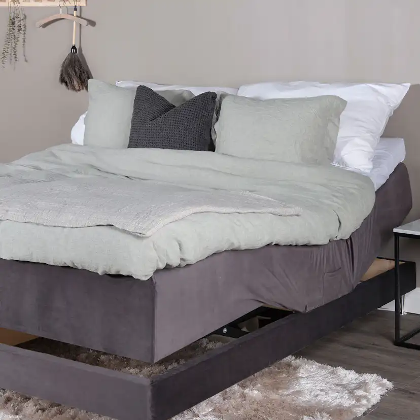 Ställbar Kontinentalsäng Venture Home Vansbro 180x200 Mörkgrå Sammet