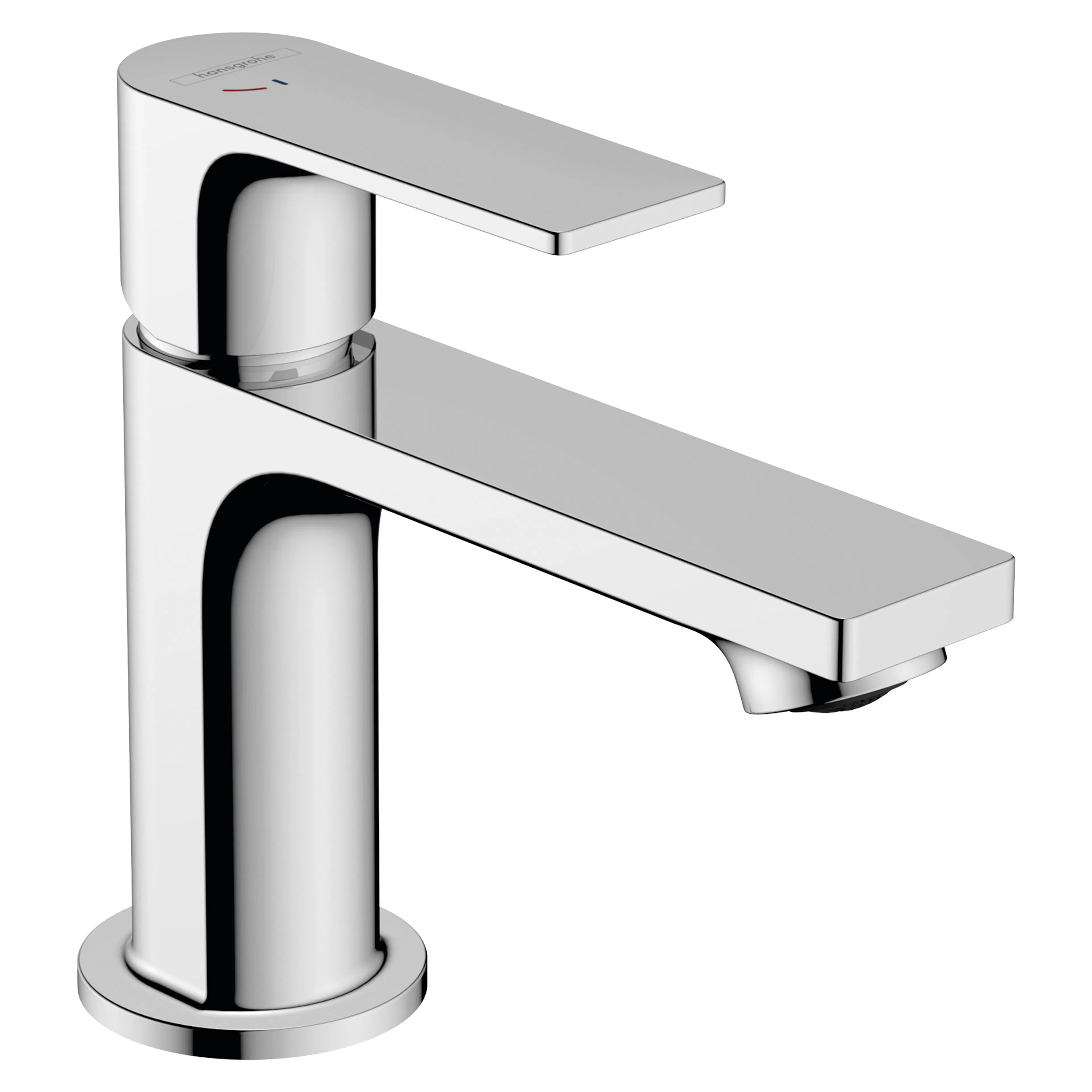 Tvättställsblandare Hansgrohe Rebris E 1-grepps 80 CoolStart med Lyftventil i Metall