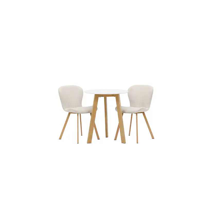 Matgrupp Venture Home Leonora Ø65 cm med 2 st Lilja stolar