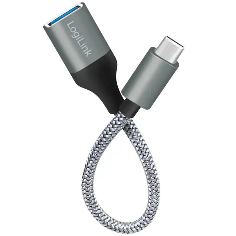 USB-C -hane till USB-A hona LogiLink OTG 15W 0,15 m