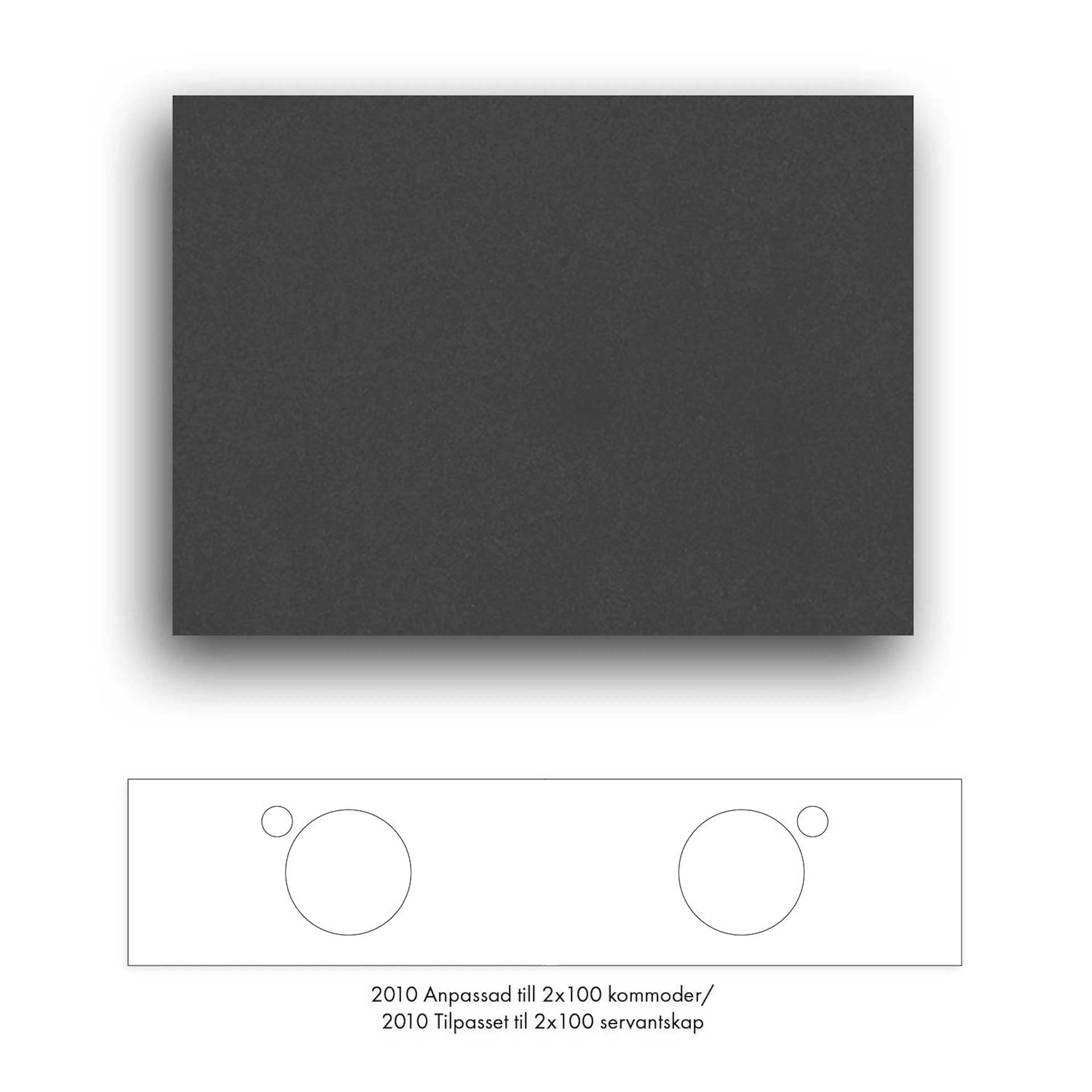Eter De 2010x460x12 Duh Eter, Blandarhål Dubbel