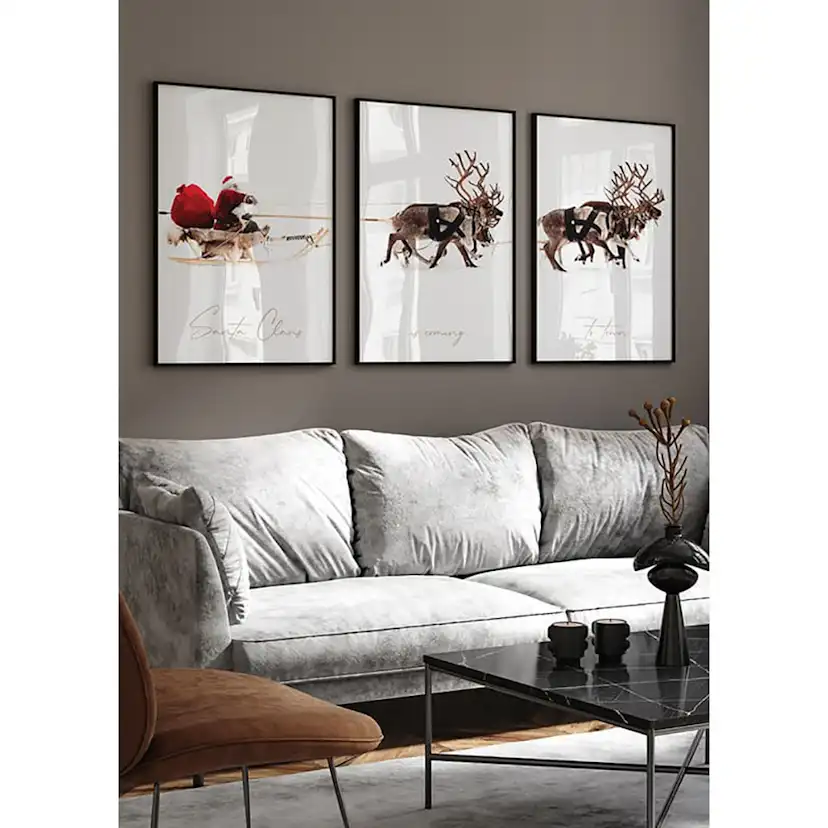 Poster Gallerix Santa Claus And Reindeer Part1