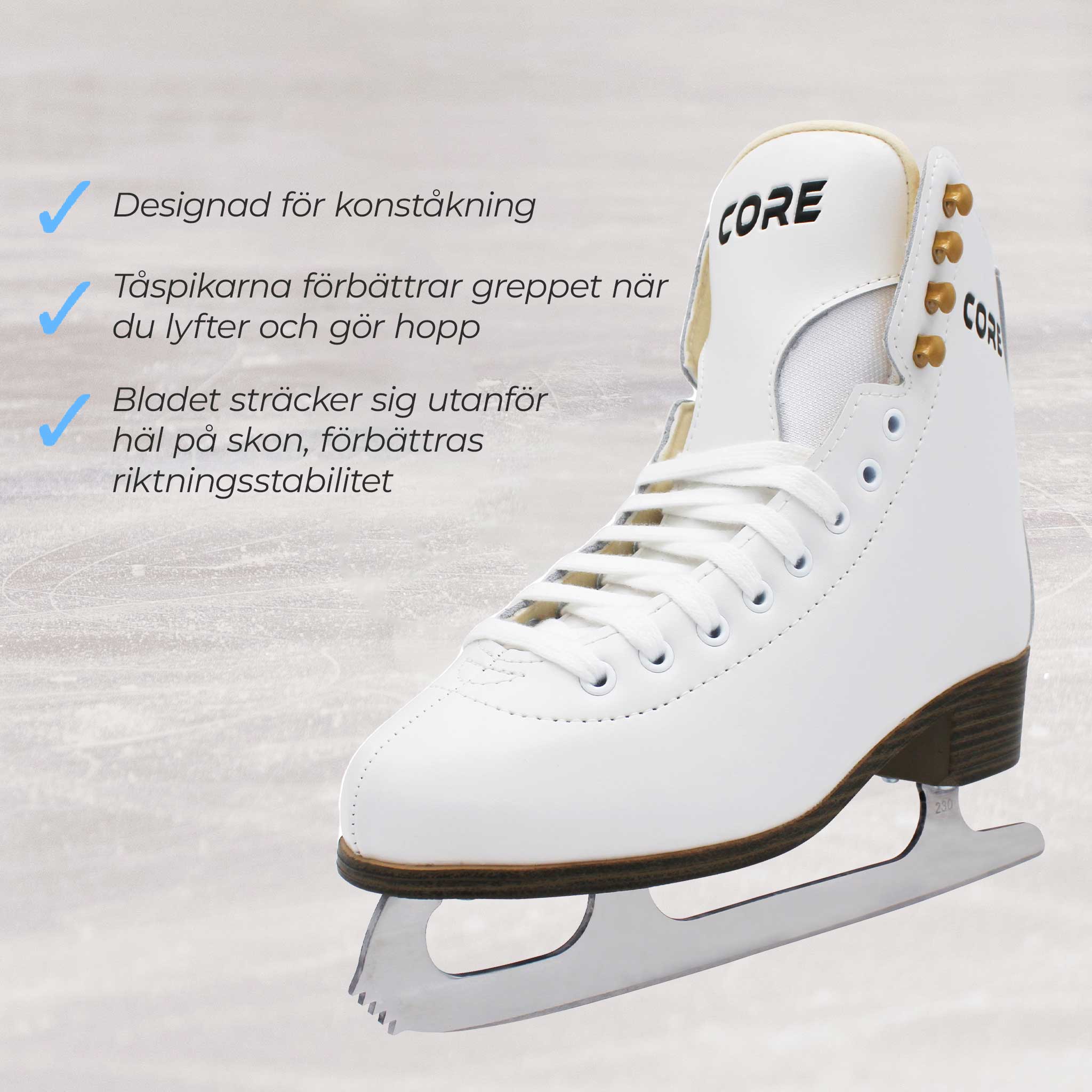 Konståkningsskridskor Core Vit