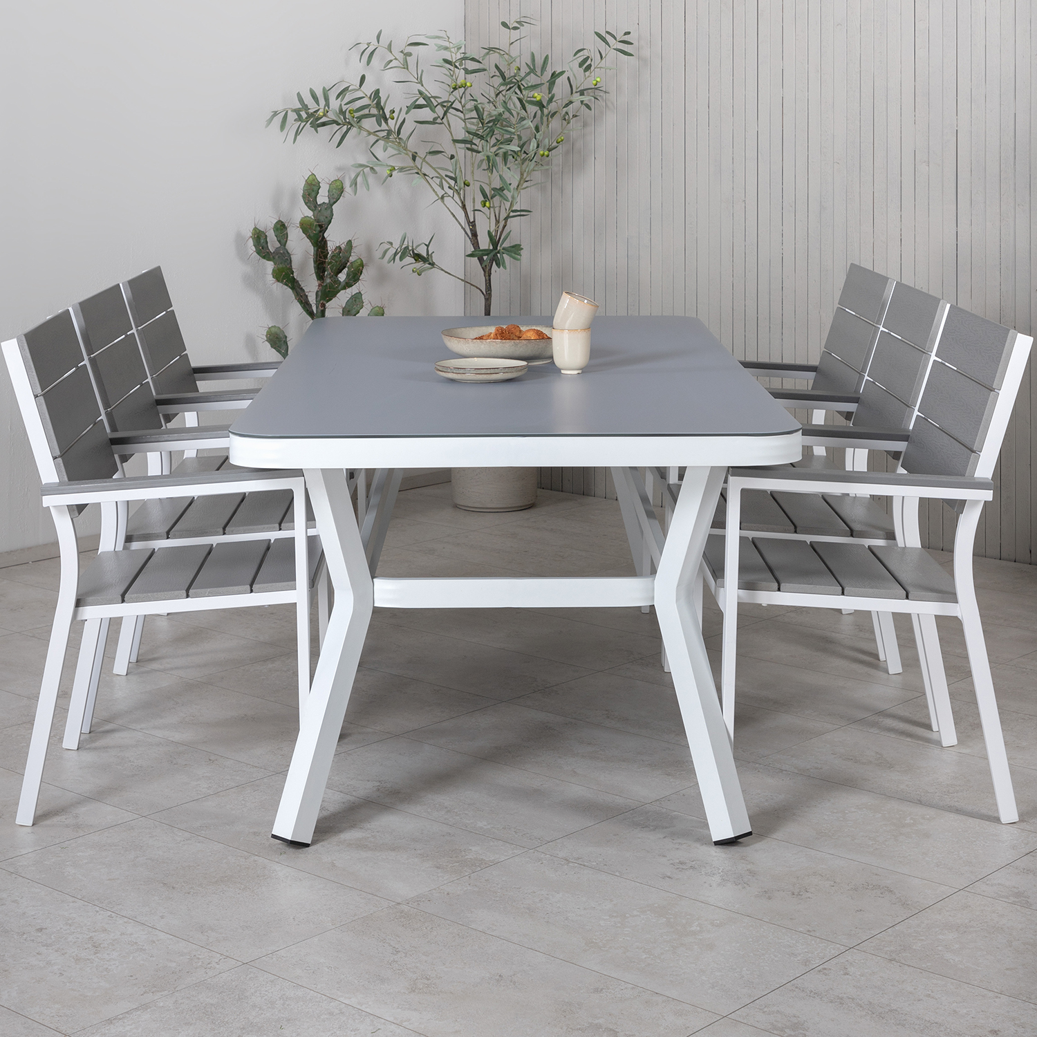 Matgrupp Venture Home Virya 160x90 med 6 Levels Stapelstolar