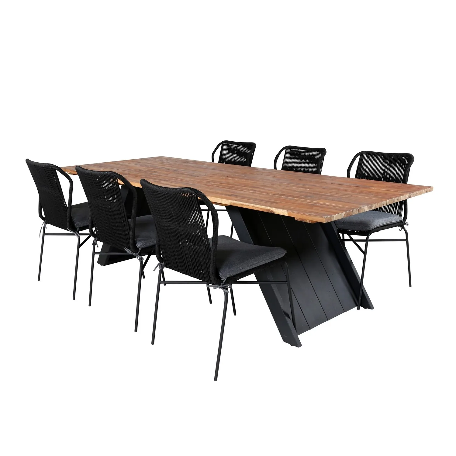 Matgrupp Venture Home Doni med 6 Julle Stapelbara Matstolar
