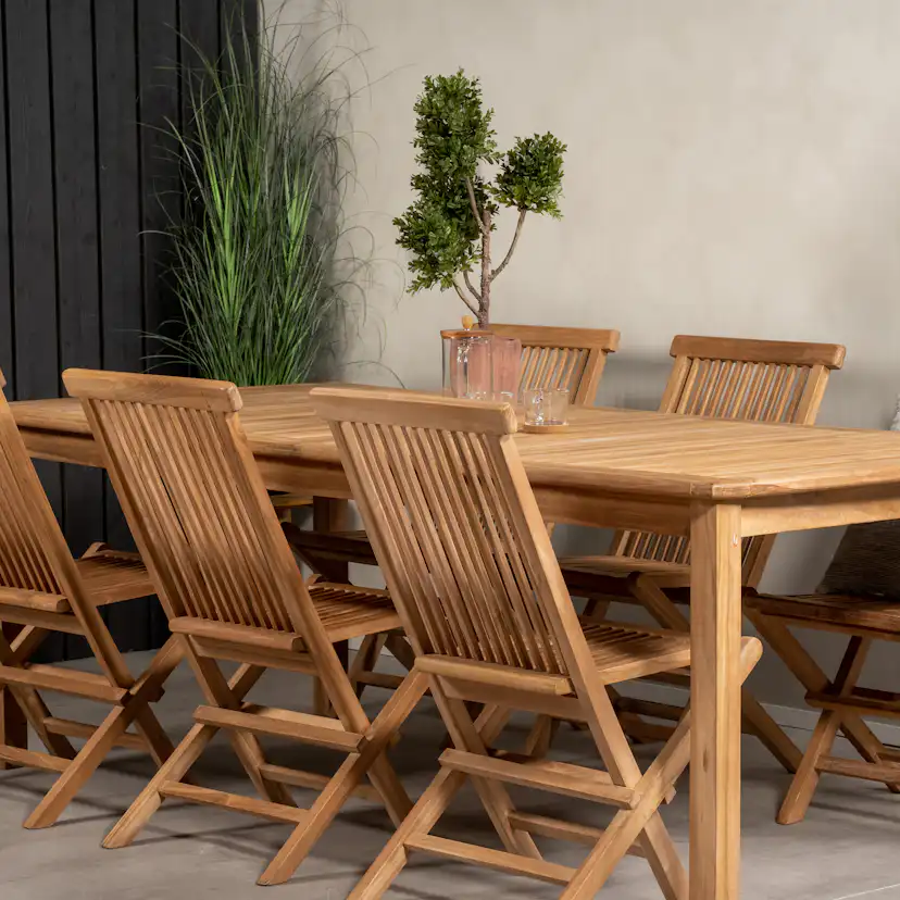Matgrupp Venture Home Kiara 220 med 6 Stolar Utan Armstöd