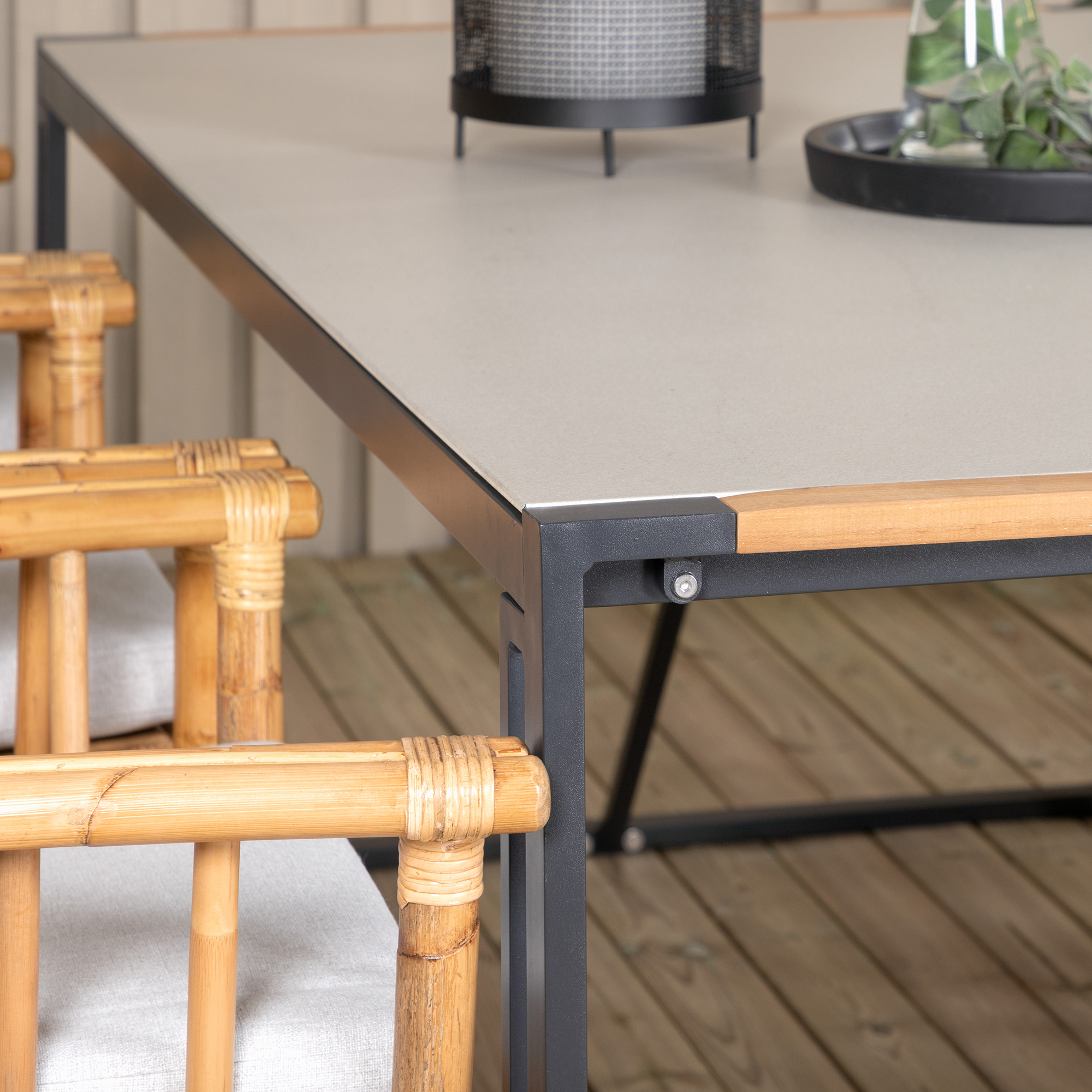 Matgrupp Utomhus Venture Home Thea med 6 Cane Trädgårdsstolar