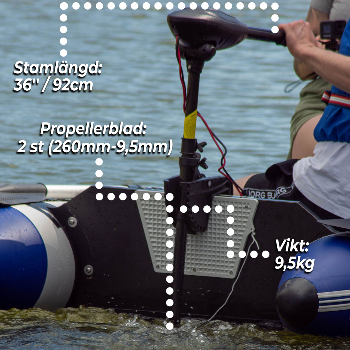 Elmotor Båt Deep Sea Elektrisk Cruise 36LBS