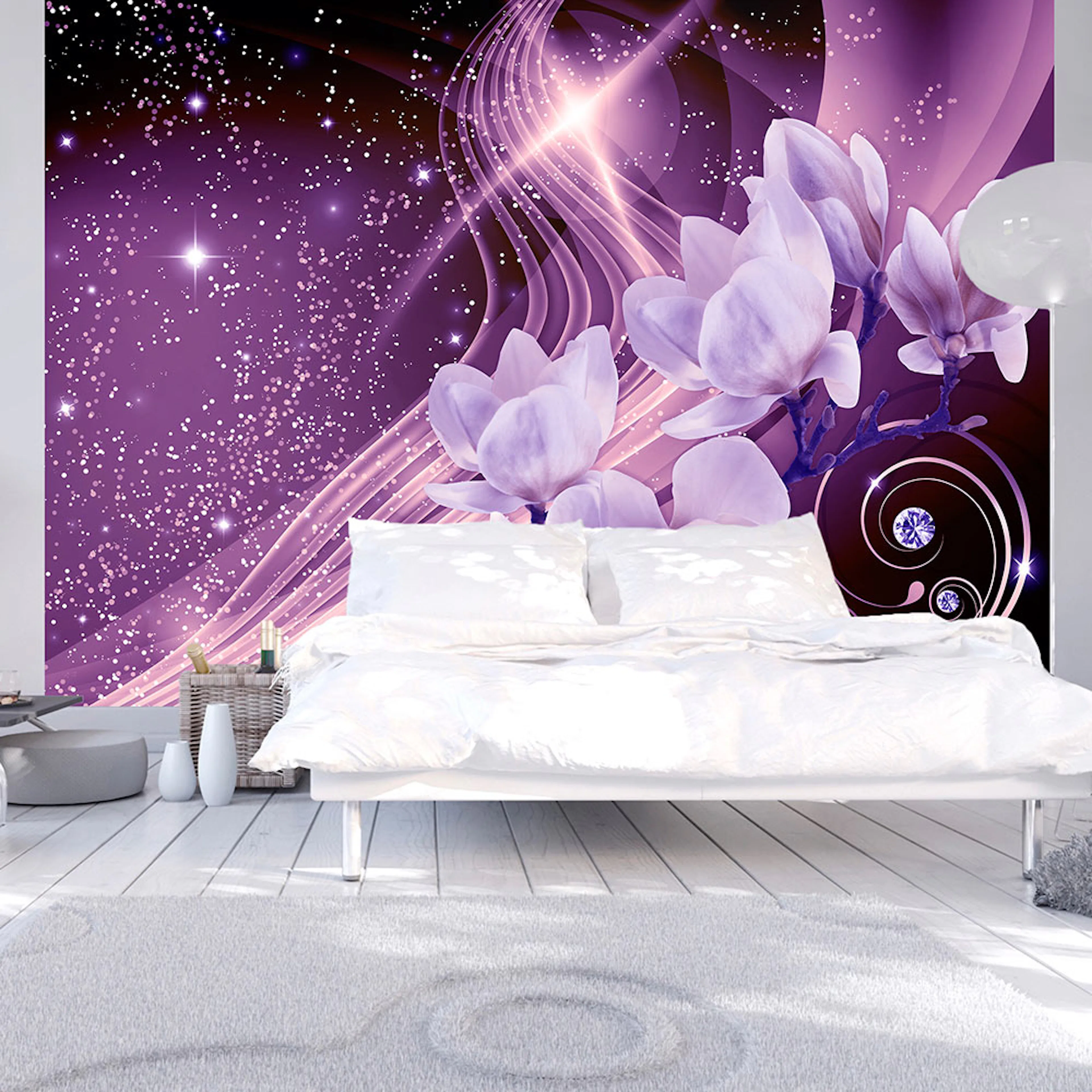 Fototapet Arkiio Självhäftande Purple Milky Way