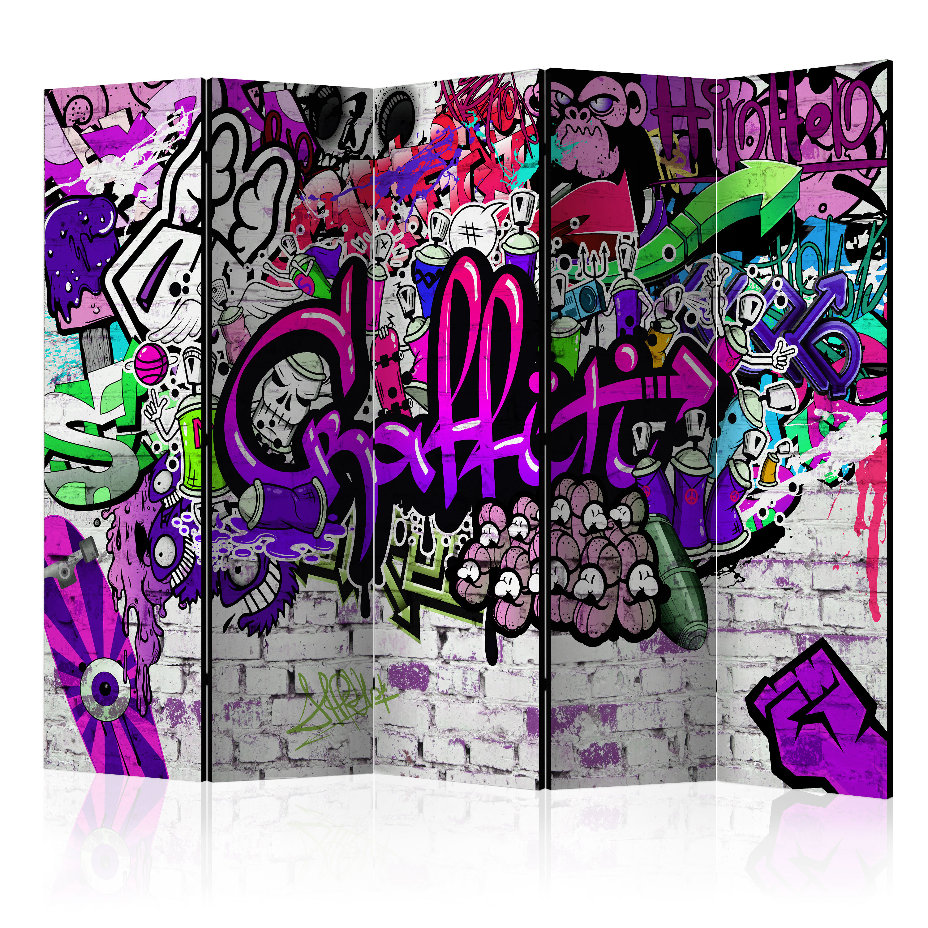 Rumsavdelare Arkiio Purple Graffiti 225x172 cm