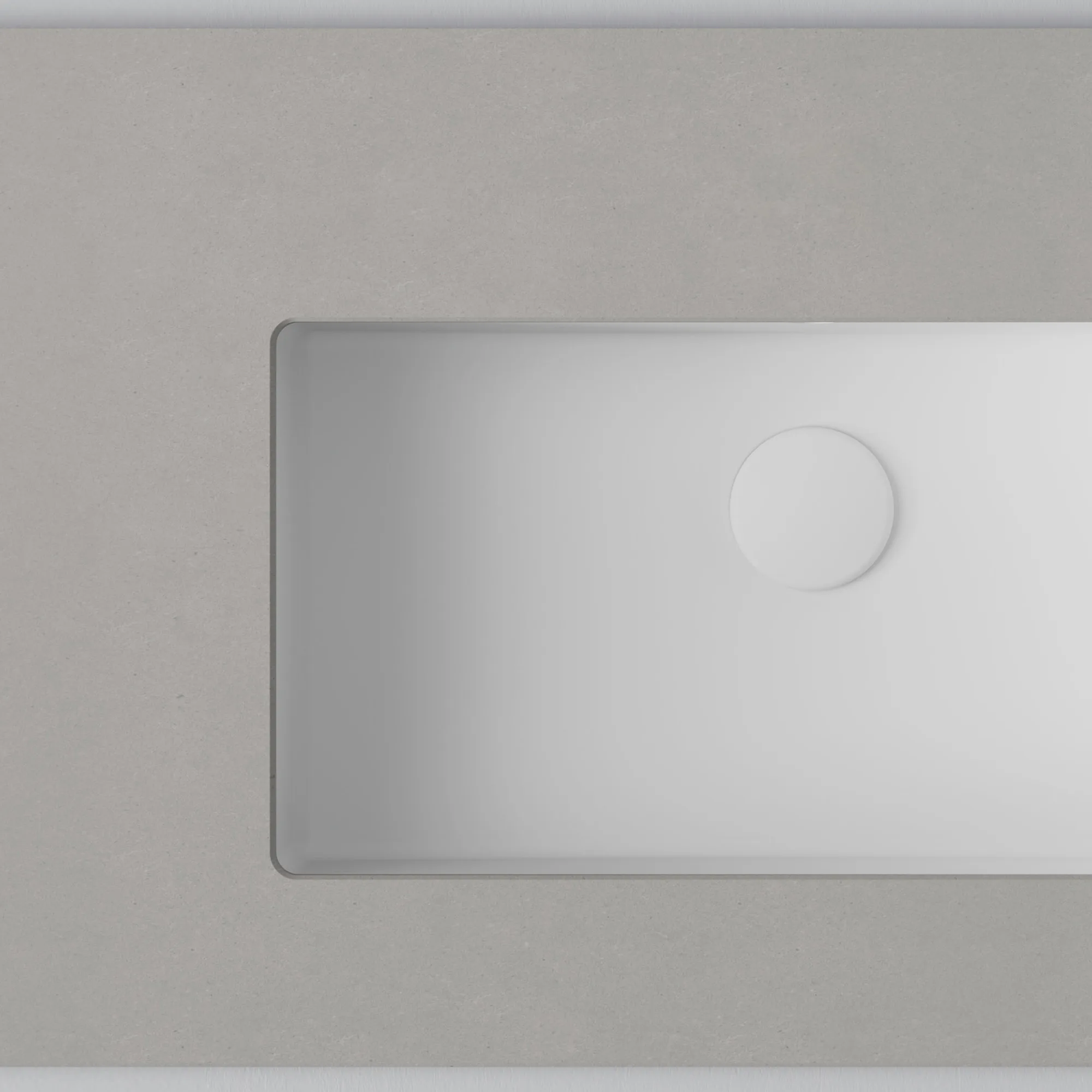Bänkskiva Wave 120 D Raw Concrete/Matte White Utan hål för b Färg Bänkskiva: Raw Concrete, Färg Tvättställ: Matte White, Bredd: 1260 mm