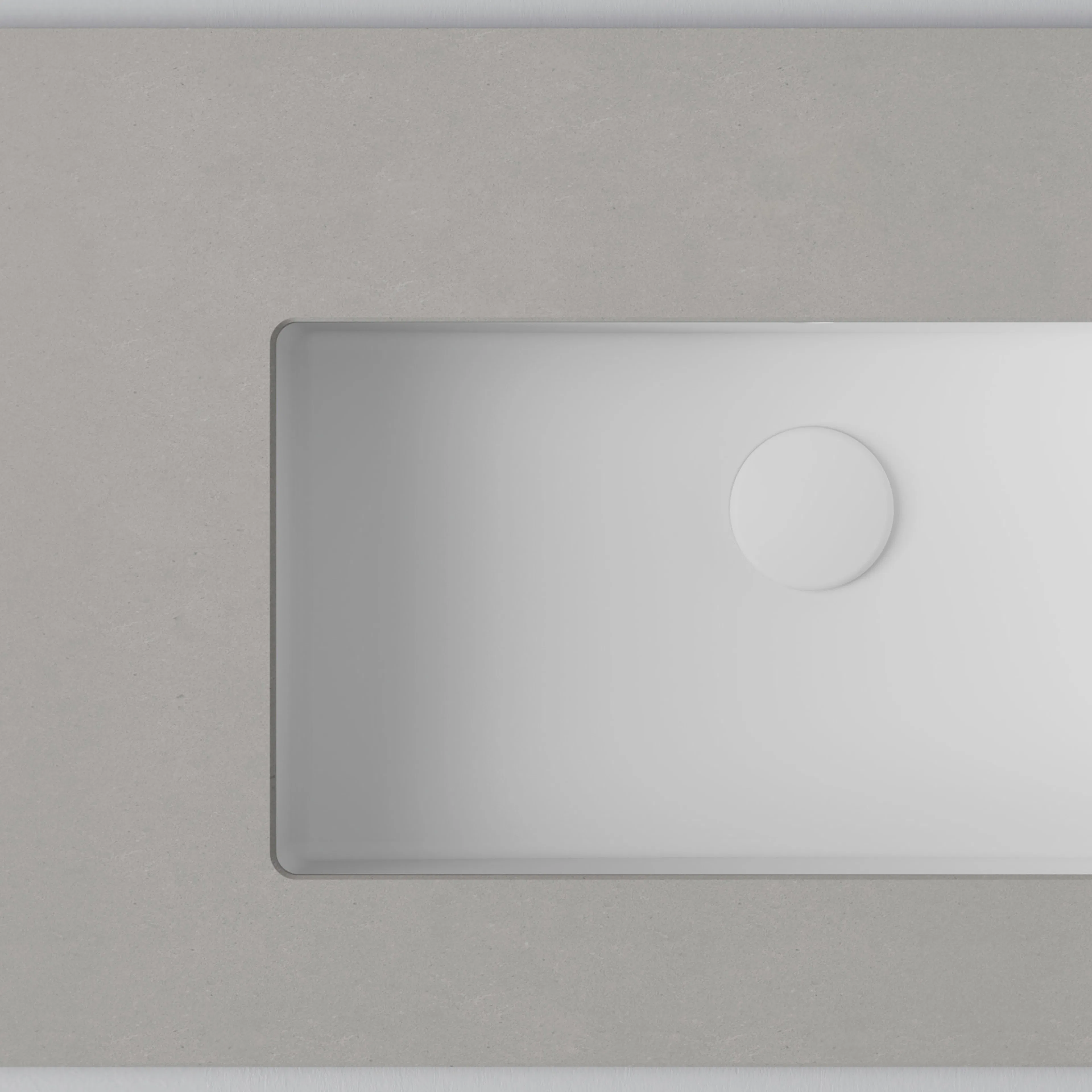 Bänkskiva Wave 120 D Raw Concrete/Matte White Utan hål för b Färg Bänkskiva: Raw Concrete, Färg Tvättställ: Matte White, Bredd: 1260 mm