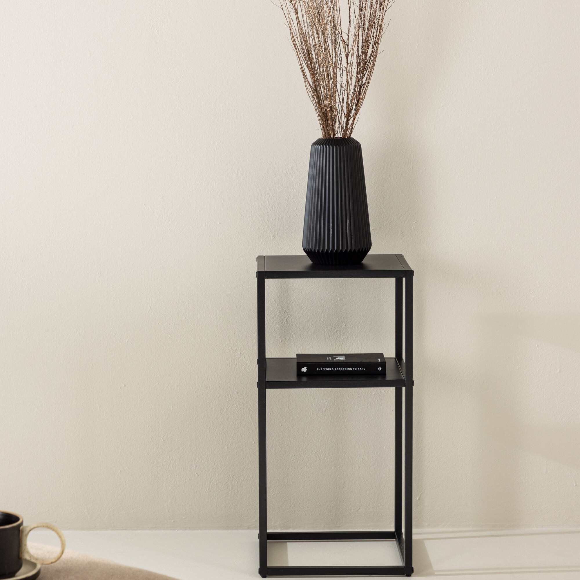 Sidobord Venture Home Punta Svart Fyrkantigt Bord i Stål 30x30cm