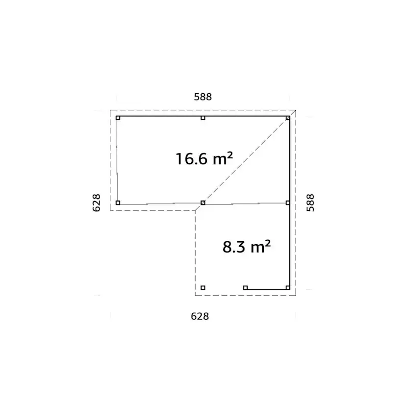 Uterum Palmako Lenna 24,9 m2 Set 423 Slide