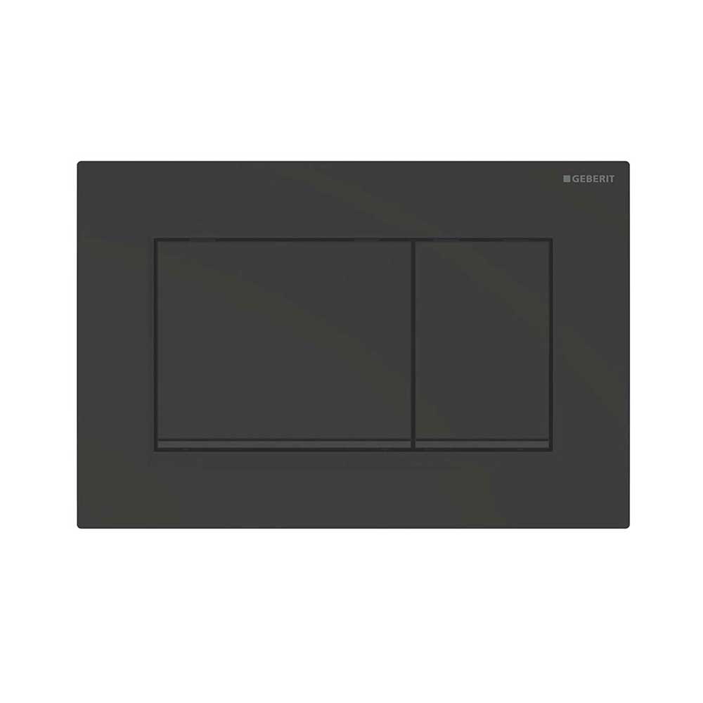 Spolknapp Geberit Sigm20 mattsvart/svartblank dubbelspolning Dubbelspolning, Mattsvart/Svart Blank
