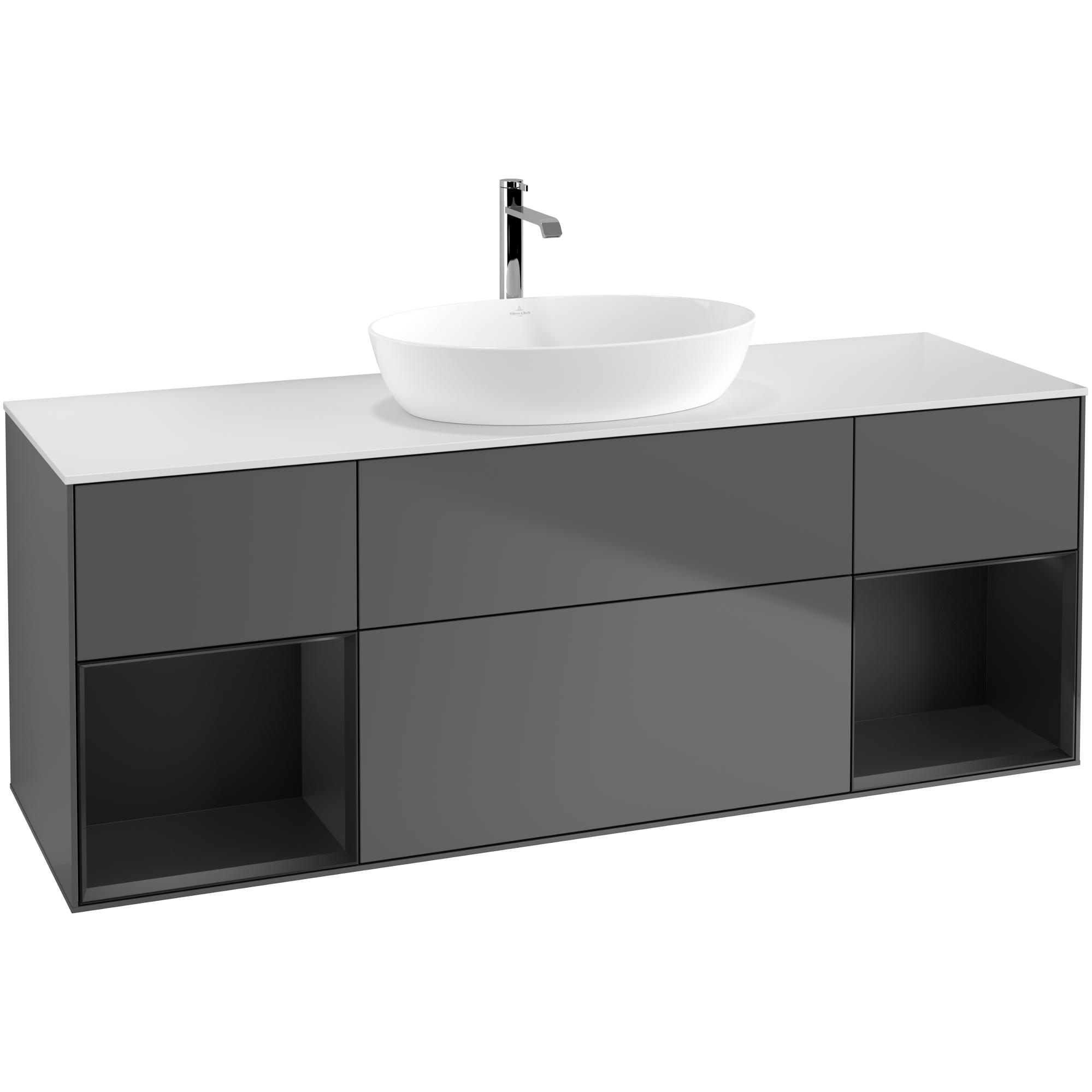 Tvättställsskåp Villeroy & Boch Finion med Två Hyllor och Bänkskiva för Fristående Tvättställ från Artis & Collaro