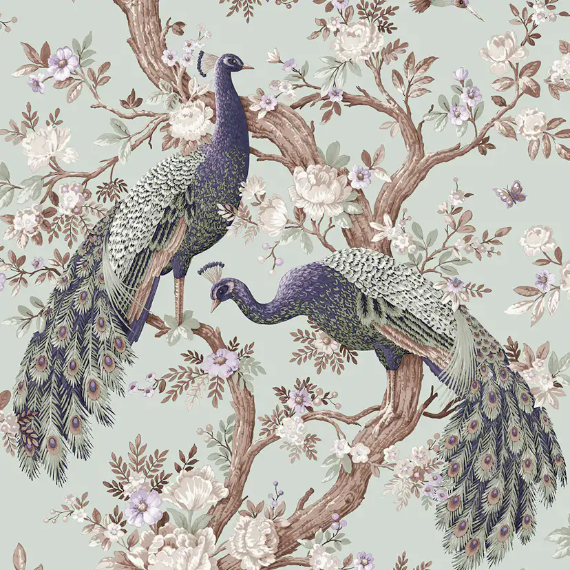 Tapet Laura Ashley Belvedere Enteneier Blå