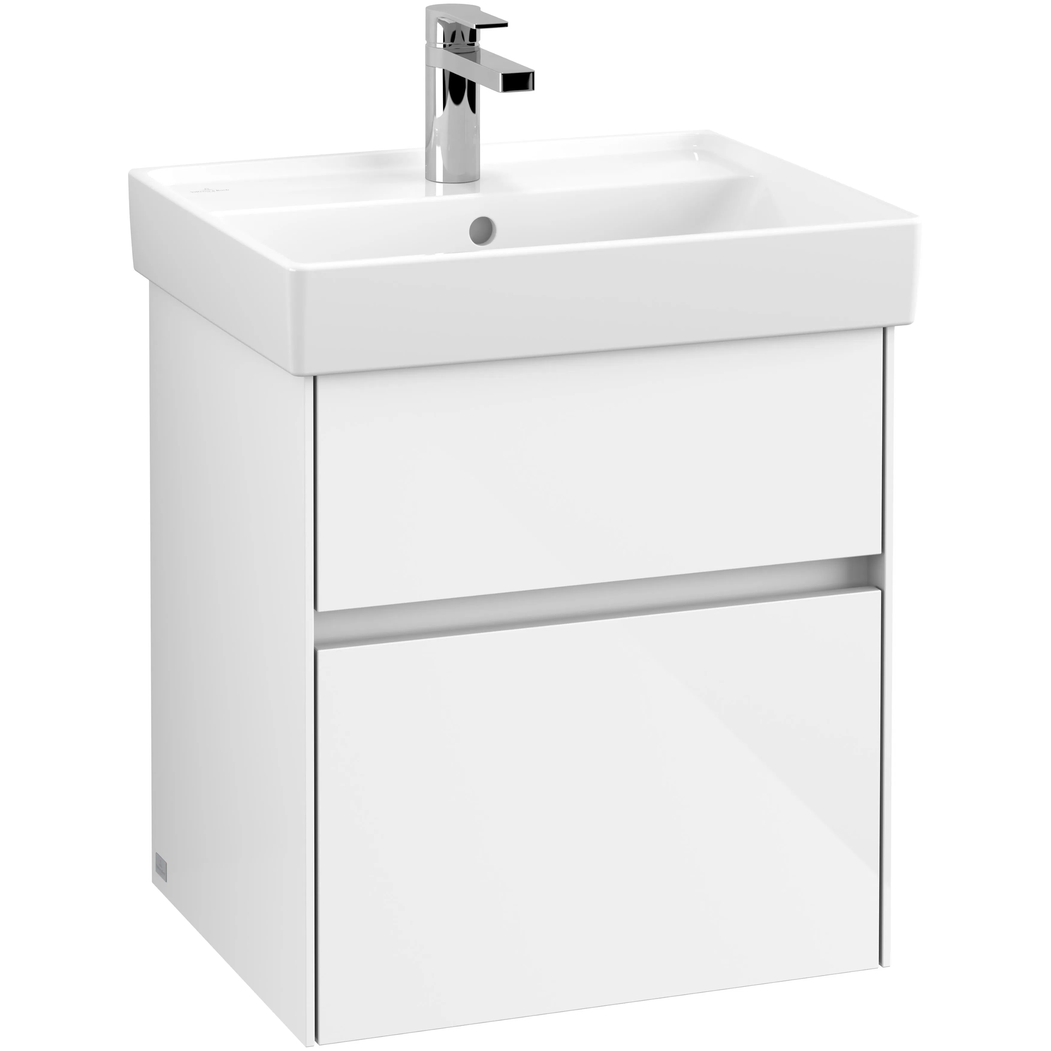 Tvättställsskåp Villeroy & Boch Collaro C00700DH Vit Högblank, B: 510 mm utan Belysning