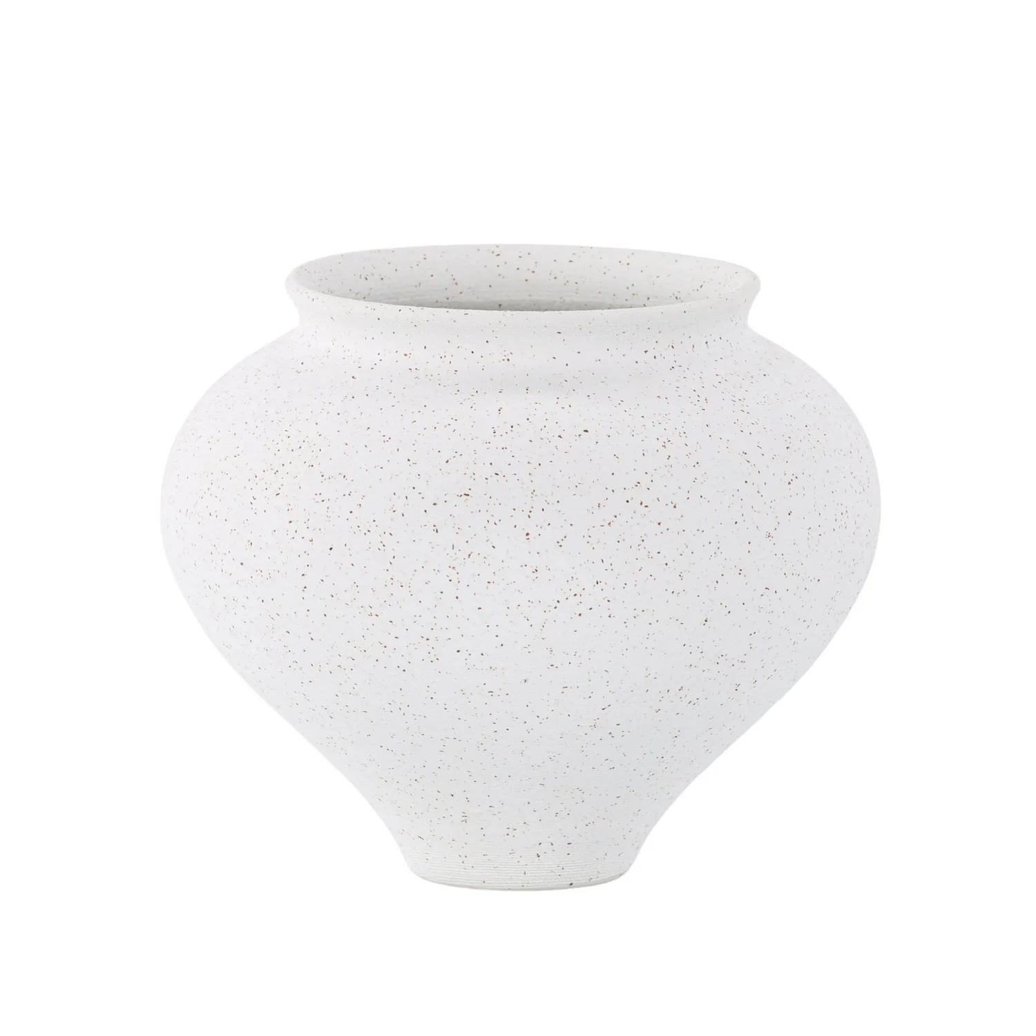 Rellis Vase - White/Black Dots - D11*H18*B18cm Vit