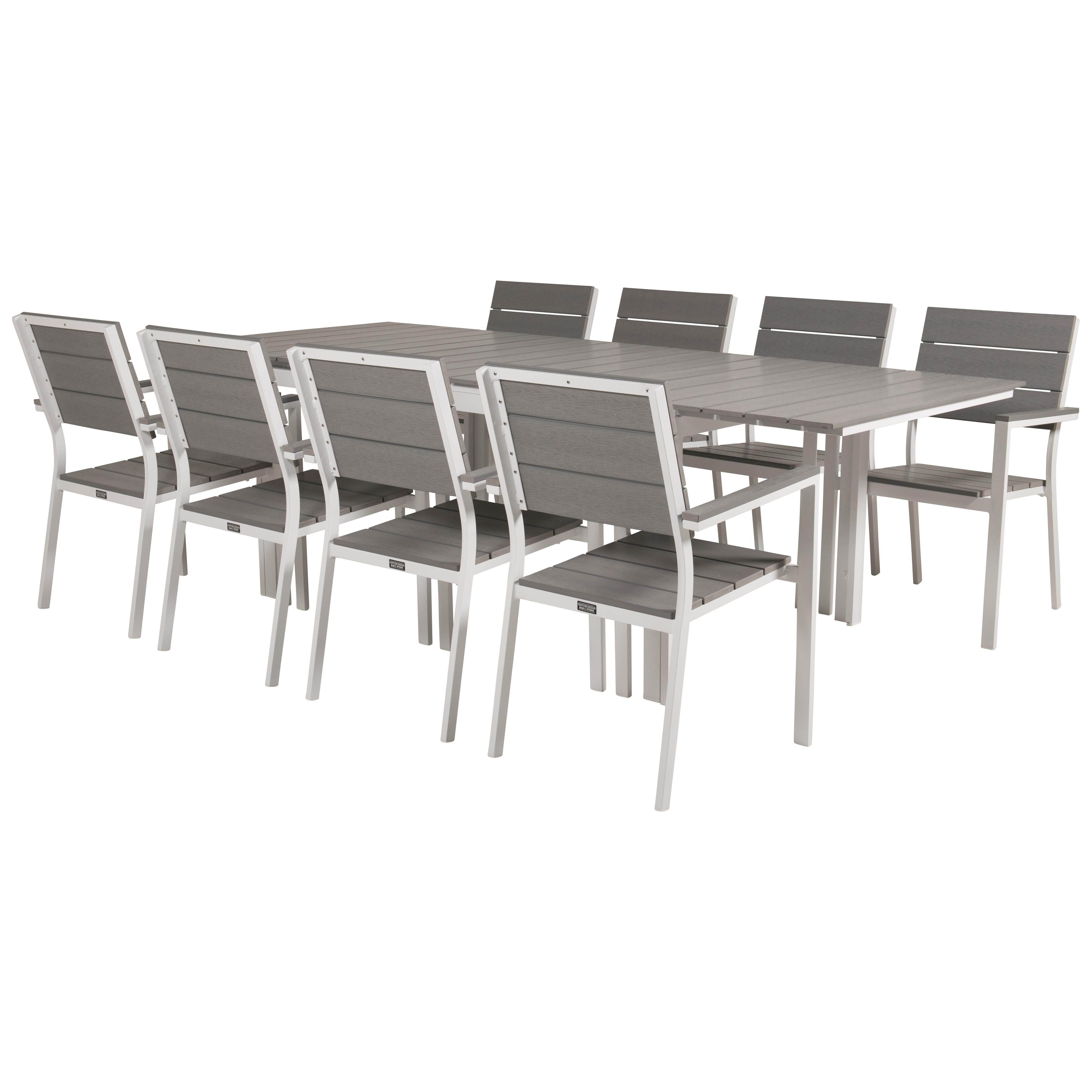 Matgrupp Venture Home Lova 160/240 med 8 Lova Stolar