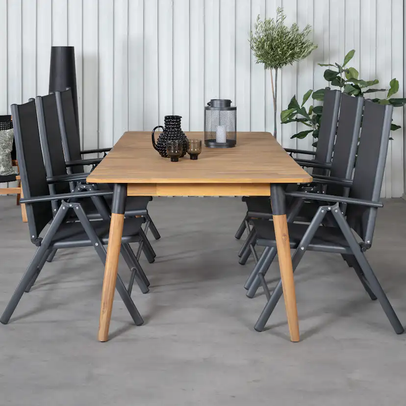 Matgrupp Venture Home Julle med 6 Bend Matstolar