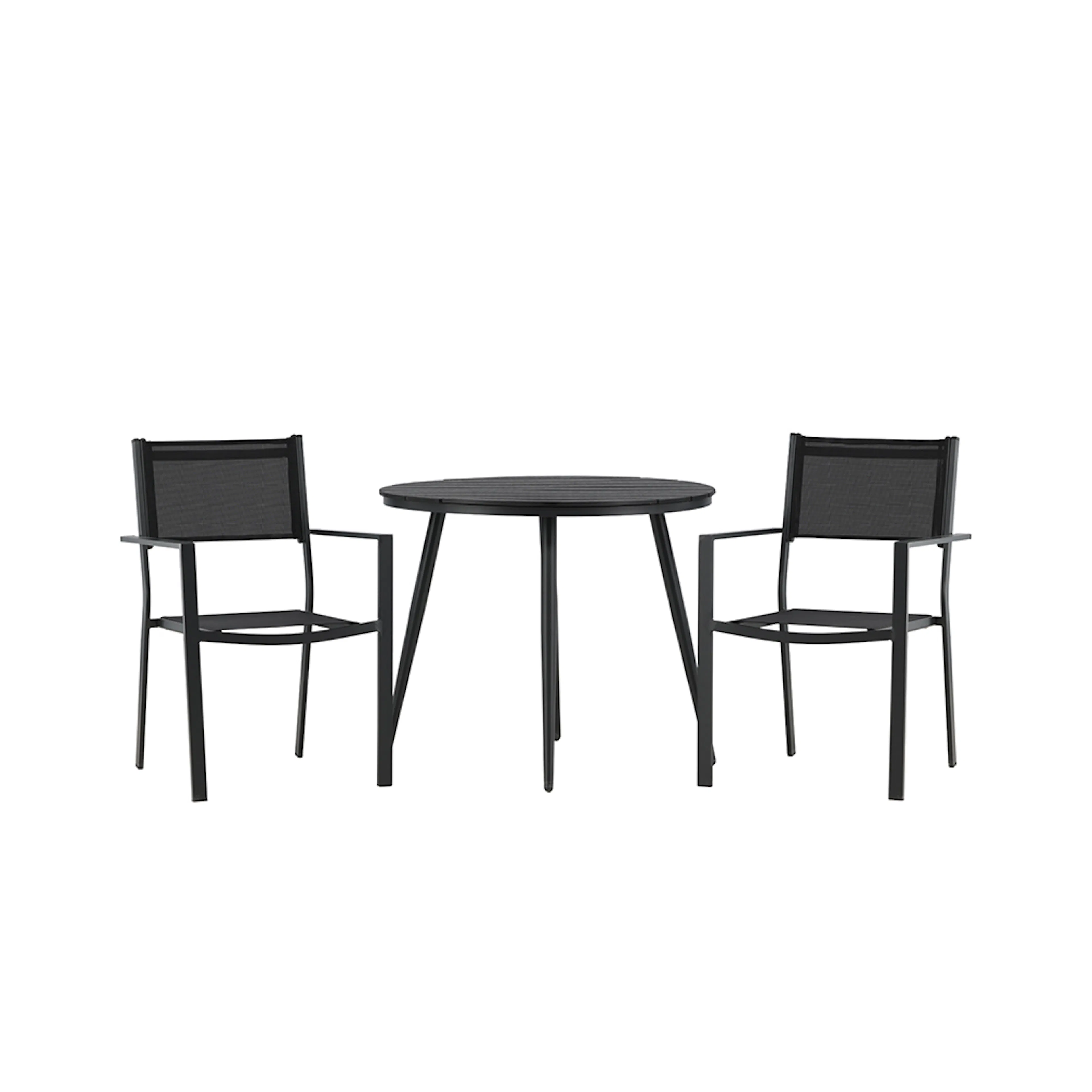 Break - Dining Table Round- Black / Black - Alu / Aintwood - Svart