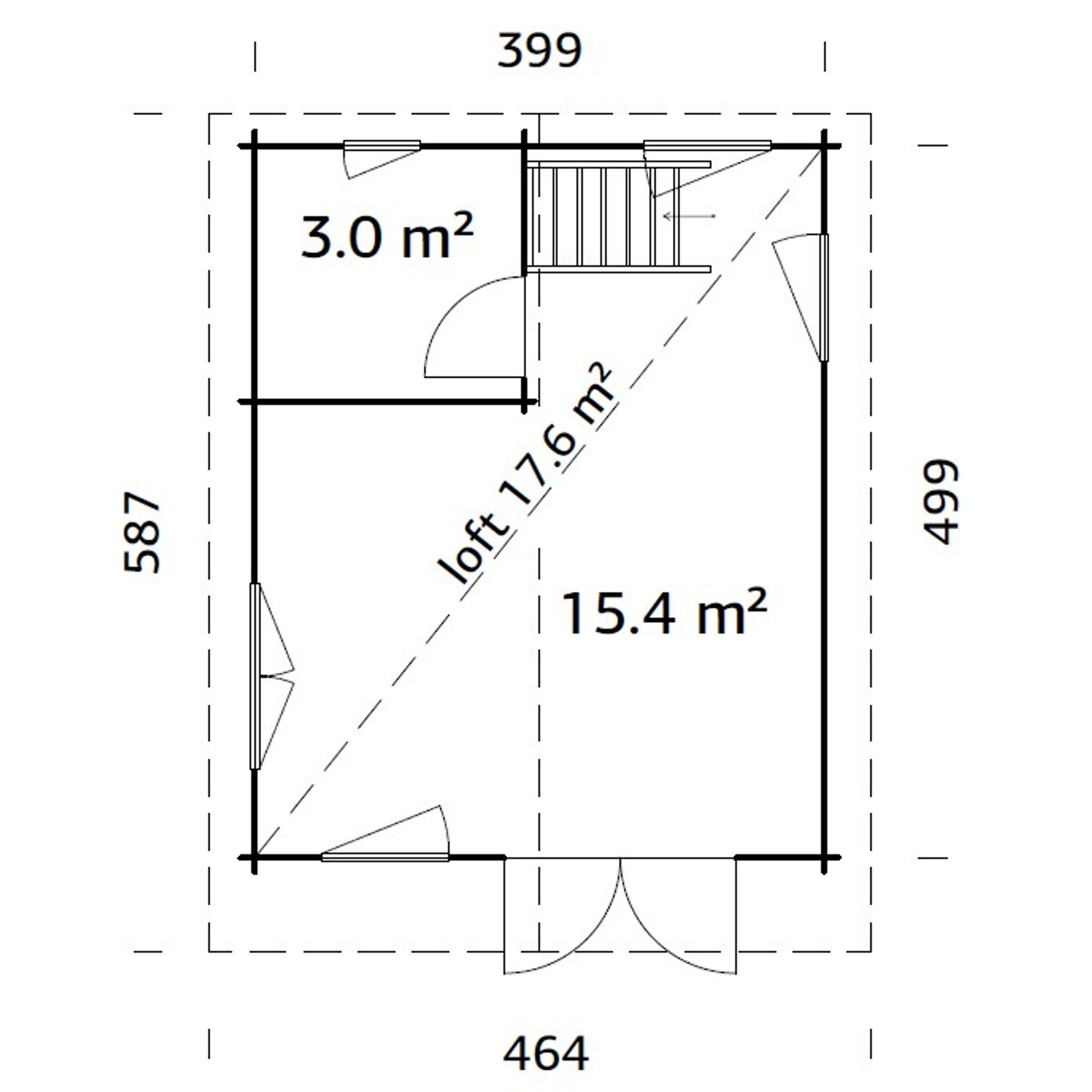 Stuga Palmako Kendra 19,9 m2