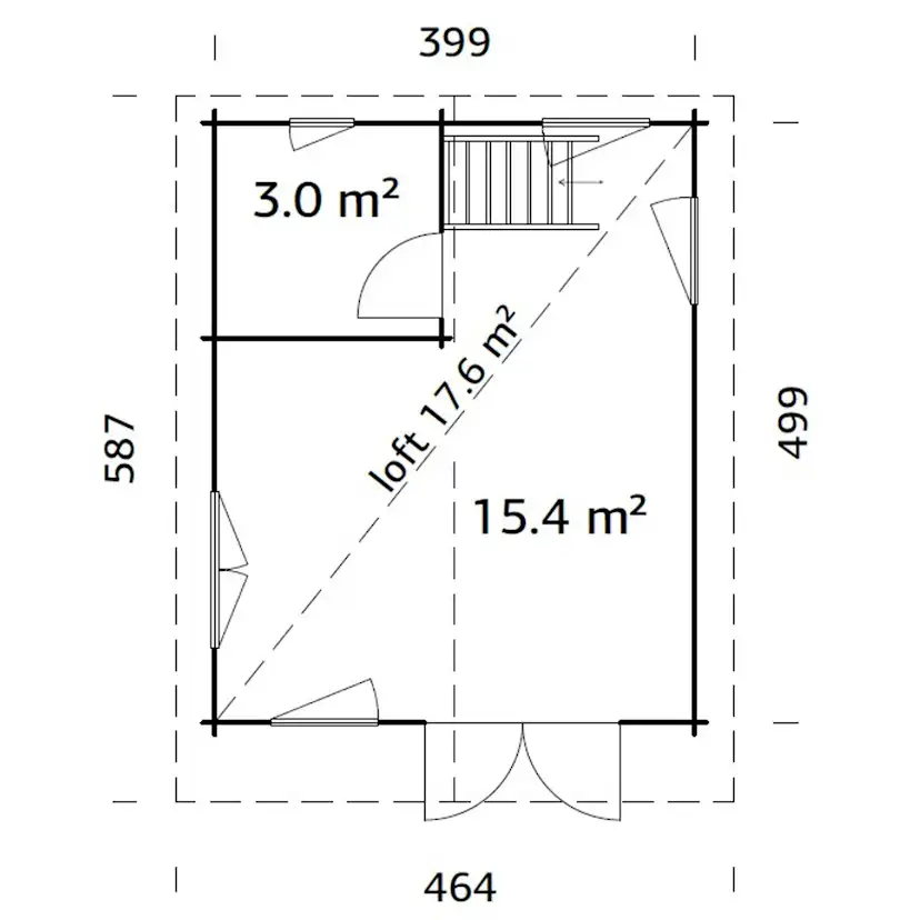 Stuga Palmako Kendra 19,9 m2