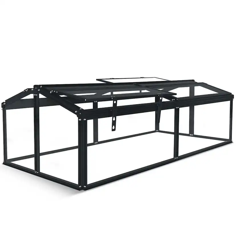 Växthus Metalcraft 1,54 kvm 4 Luckor Rektangulärt
