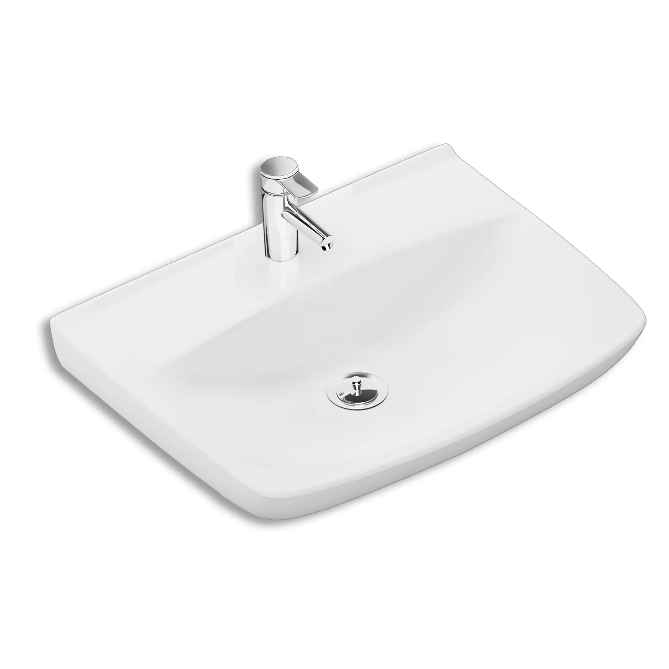 Ifö Spira Tvättställ Bult/Konsol 60 cm utan bräddavlopp Med Kranhål/Utan Bräddavlopp