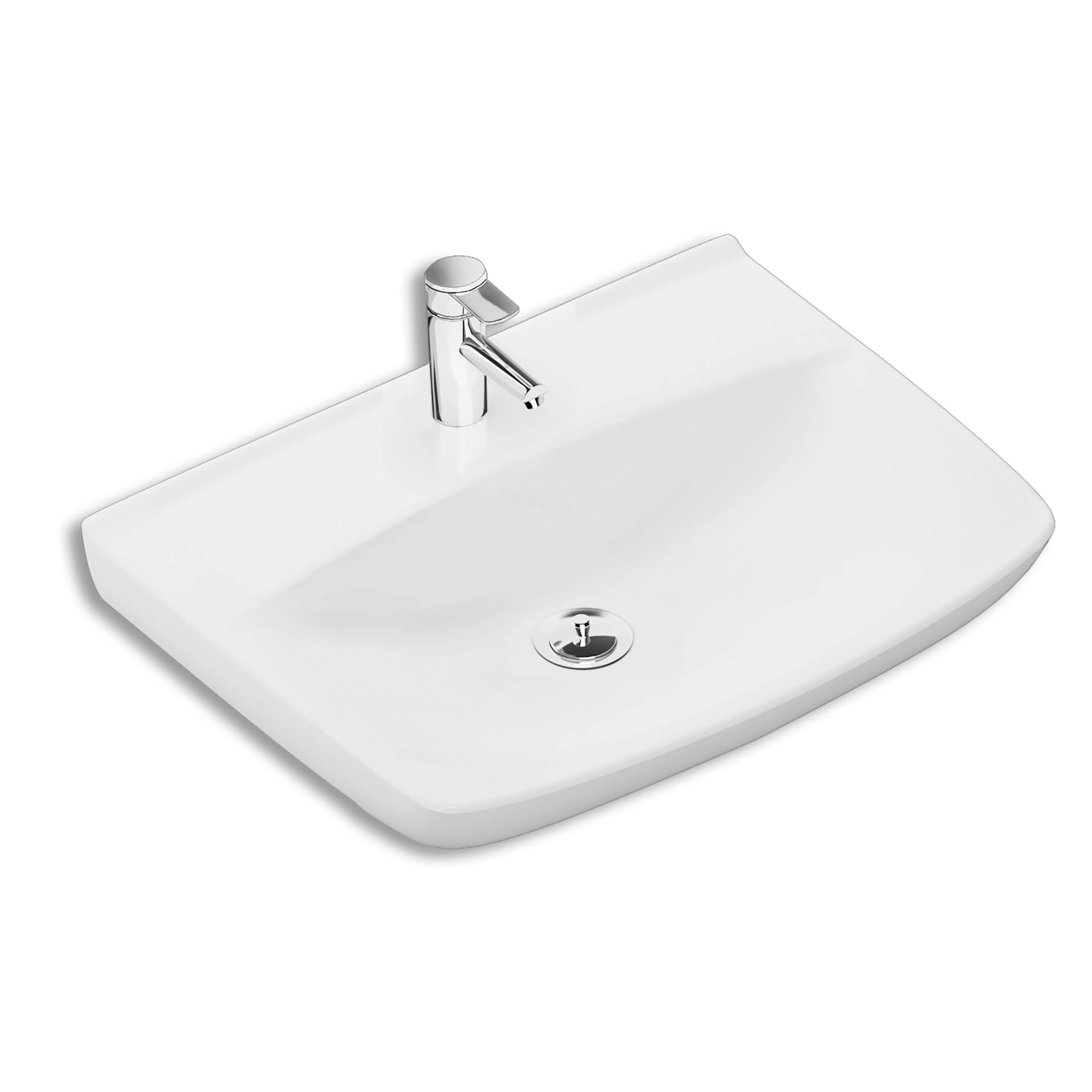 Ifö Spira Tvättställ Bult/Konsol 60 cm utan bräddavlopp Med Kranhål/Utan Bräddavlopp