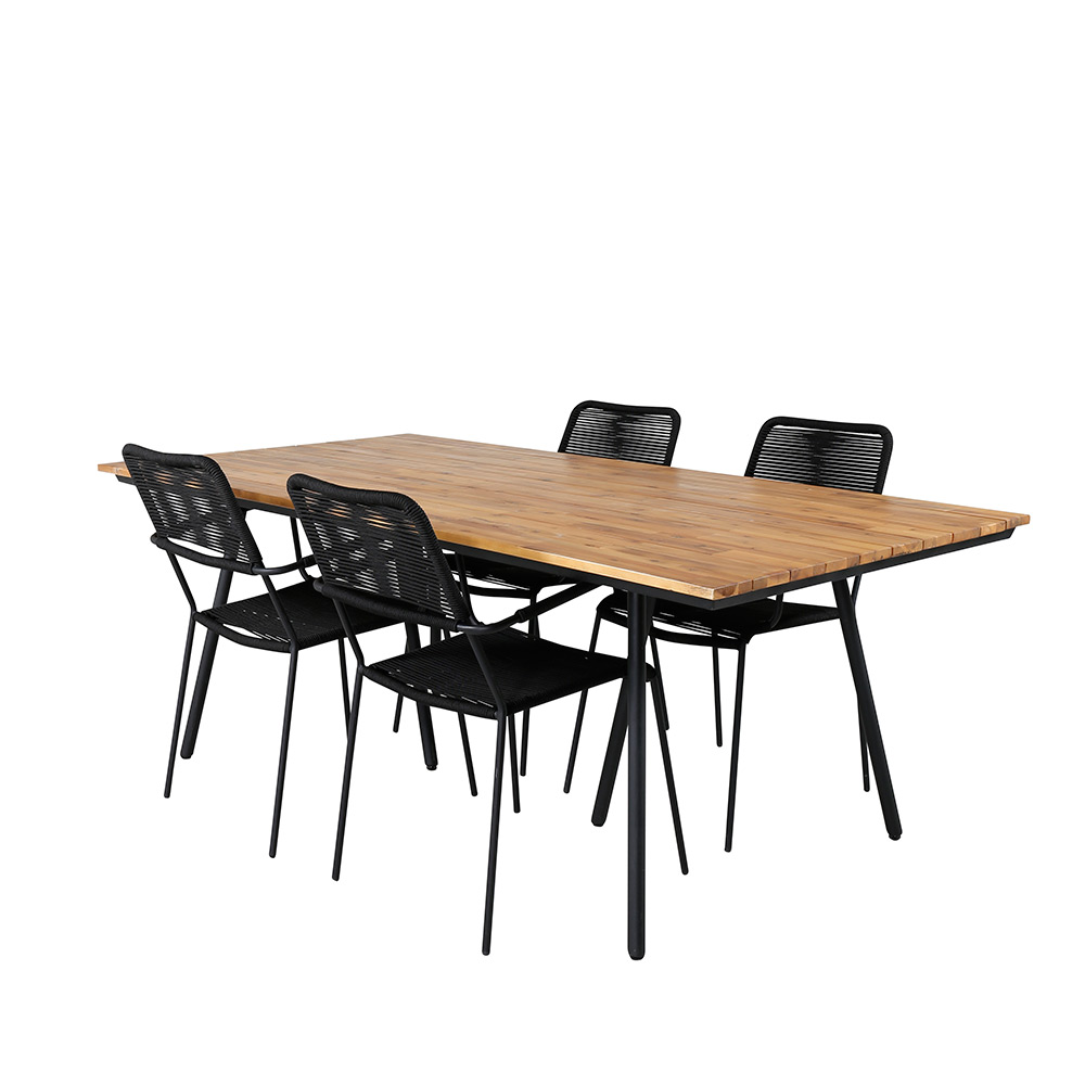 Matgrupp Venture Home Chane med 4 Lumi Matstolar