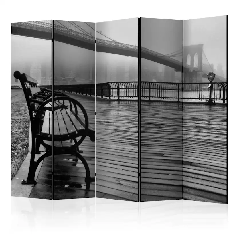 Rumsavdelare Arkiio A Foggy Day on the Brooklyn Bridge II 225x172 cm