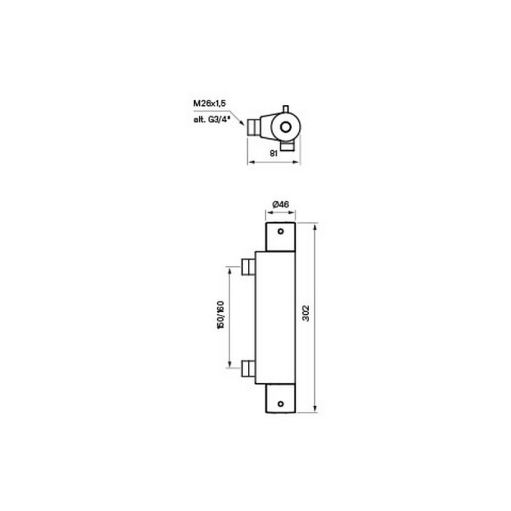 Duschblandare Tapwell EVM 168-150 cc