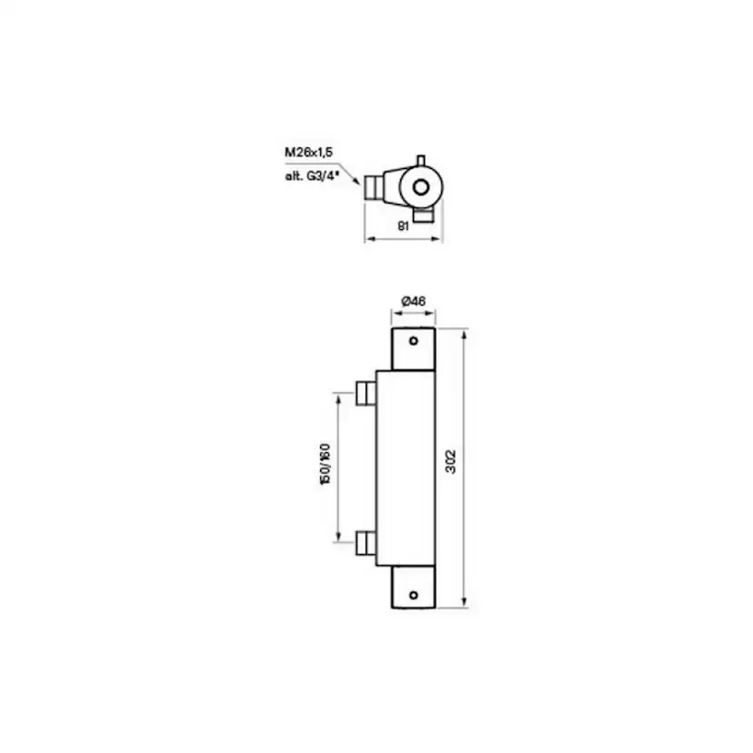 Duschblandare Tapwell EVM 168-150 cc