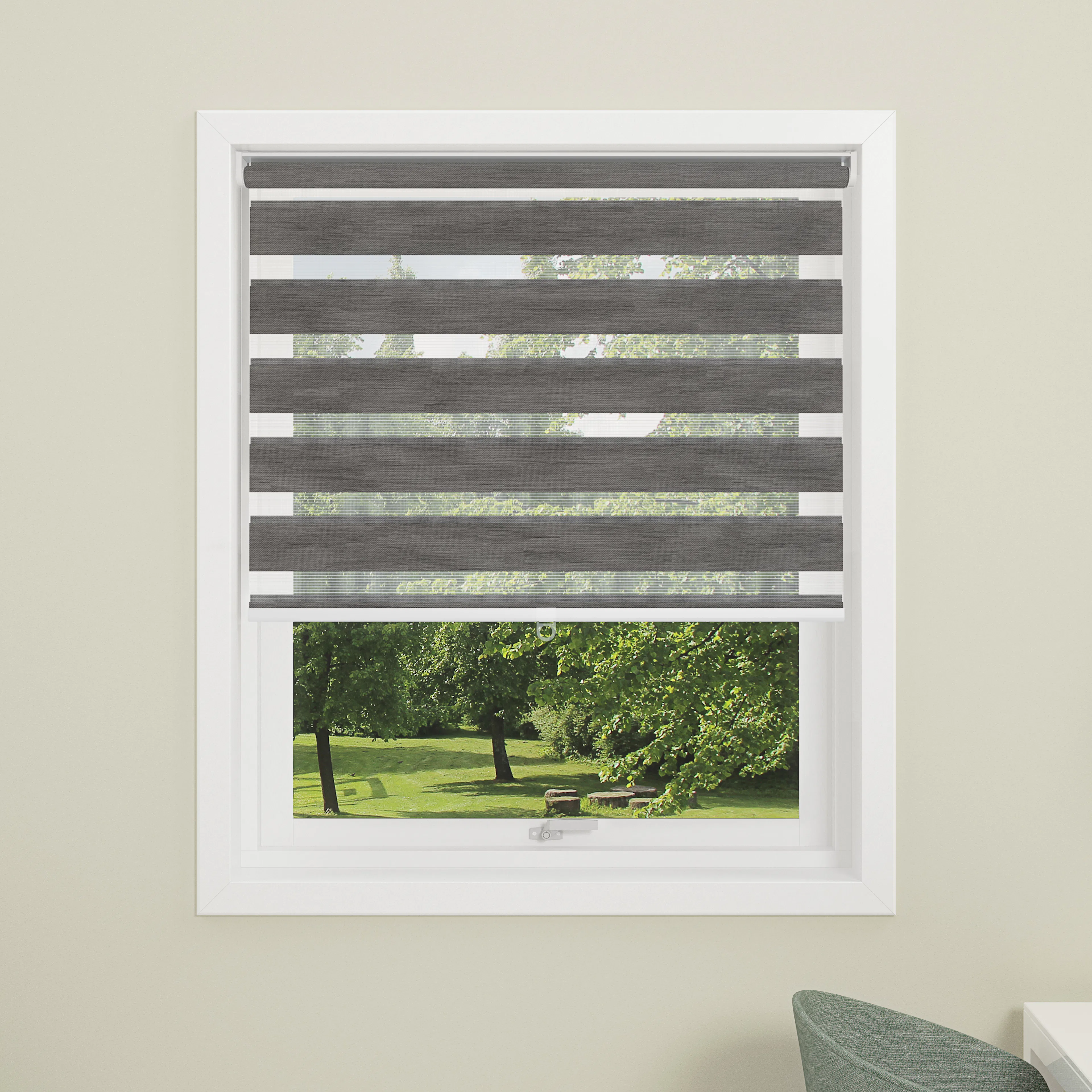 Rullgardin Touch Duo grå 80x175 Bredd: 80 cm, Längd: 175 cm, Färg: Grå