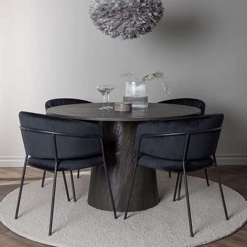 Matgrupp Venture Home Lanzo Ø120 cm med 4 st Selma stolar