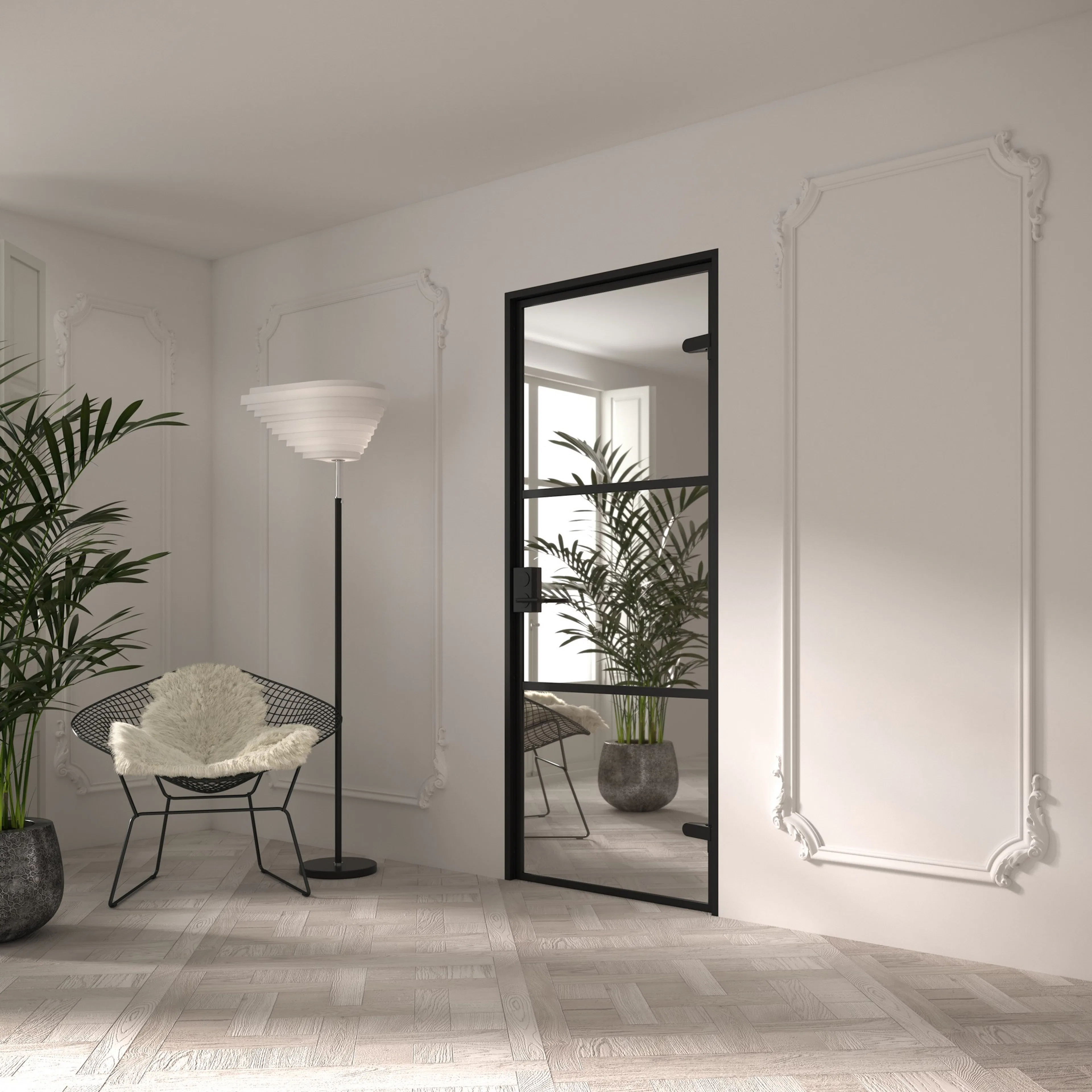 Celine M03 Tokyo, Innerdörr i glas HxB: 2000x700 mm, Spegelglas