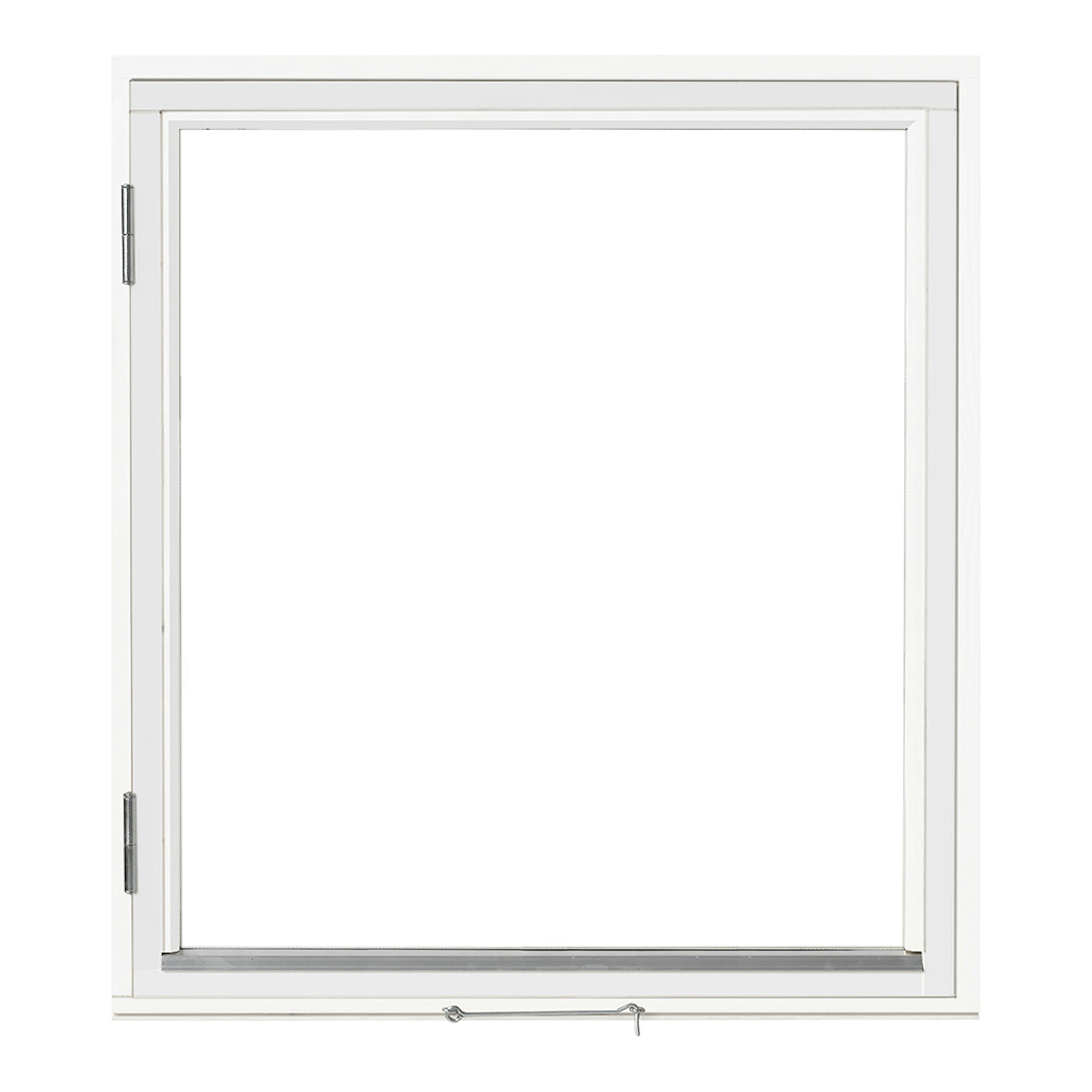 Sidohängt Fönster Landskap Vitmålad