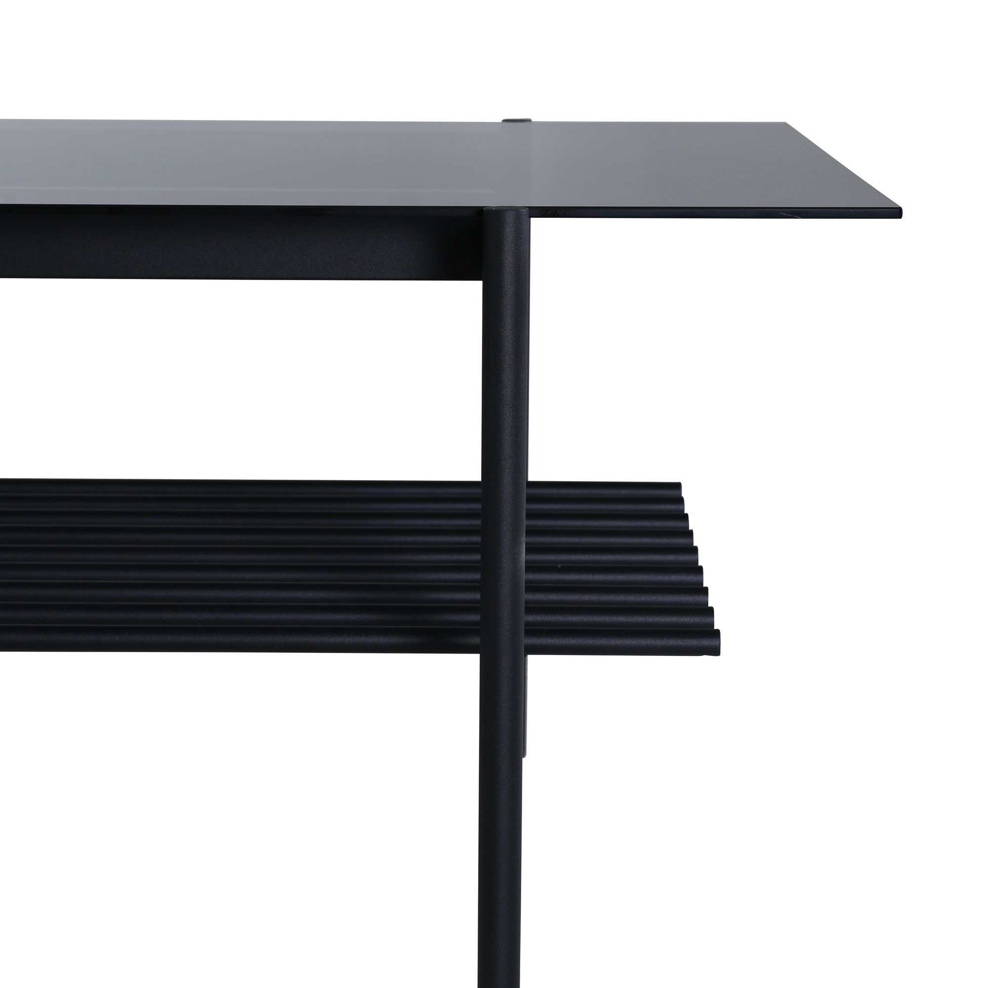 Von Staf Sofa Table - black / Black Smoked Glass glass Svart Glas