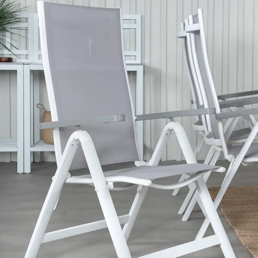 Matgrupp Venture Home Aleyna 160 Vit med 6 Aleyna Positionsstolar