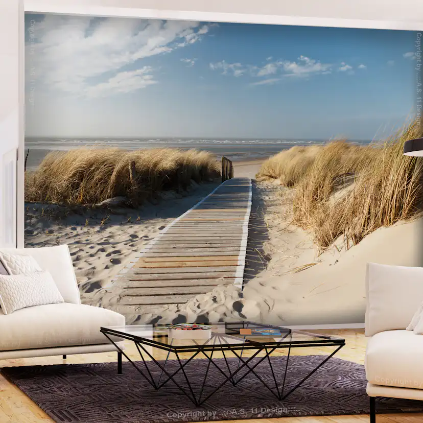 Fototapet Arkiio Självhäftande Lonely Beach