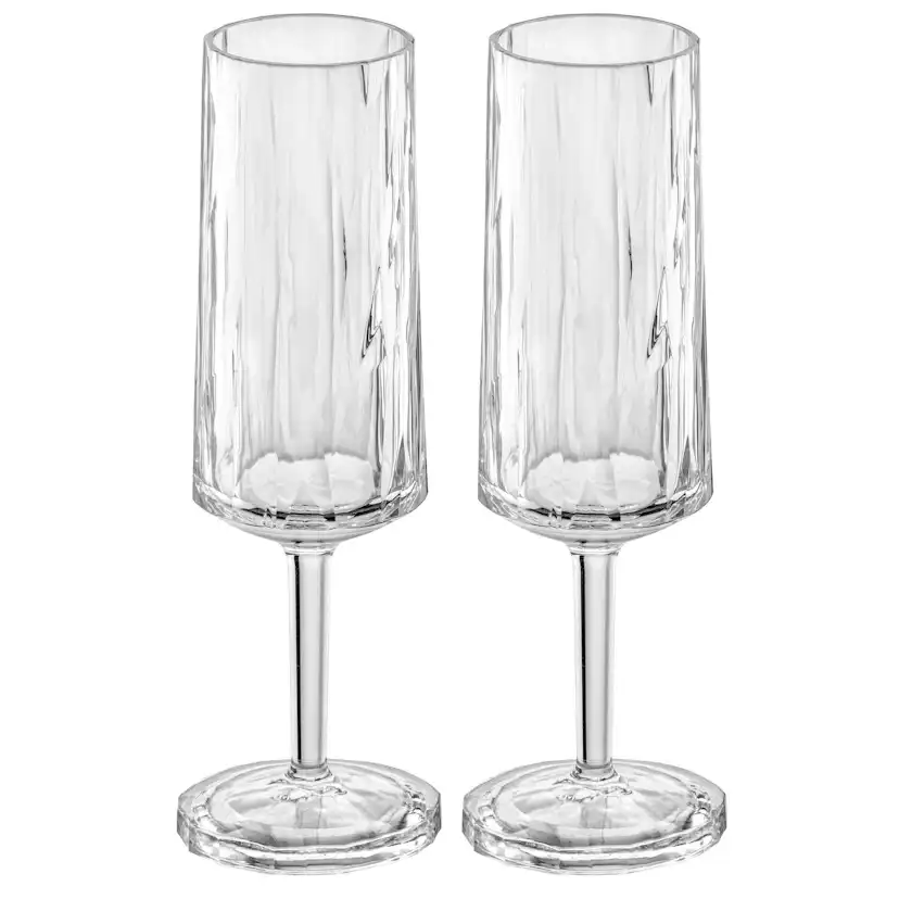 Champagneglas Koziol Club No. 14 100 ml Crystal Clear 2-pack