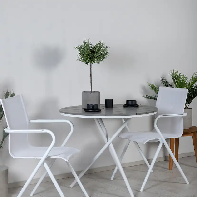 Matgrupp Venture Home Pandi Rund med 2 Act Stolar