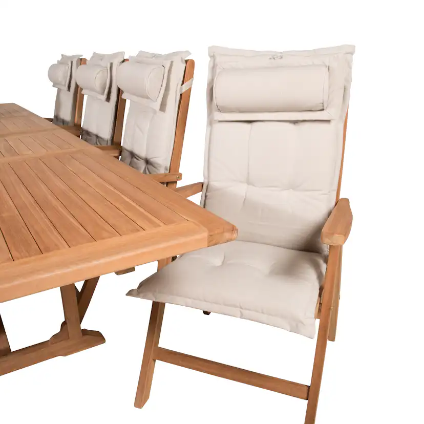 Matgrupp Venture Home Kiara 195/295 med 8 Positionsfåtöljer